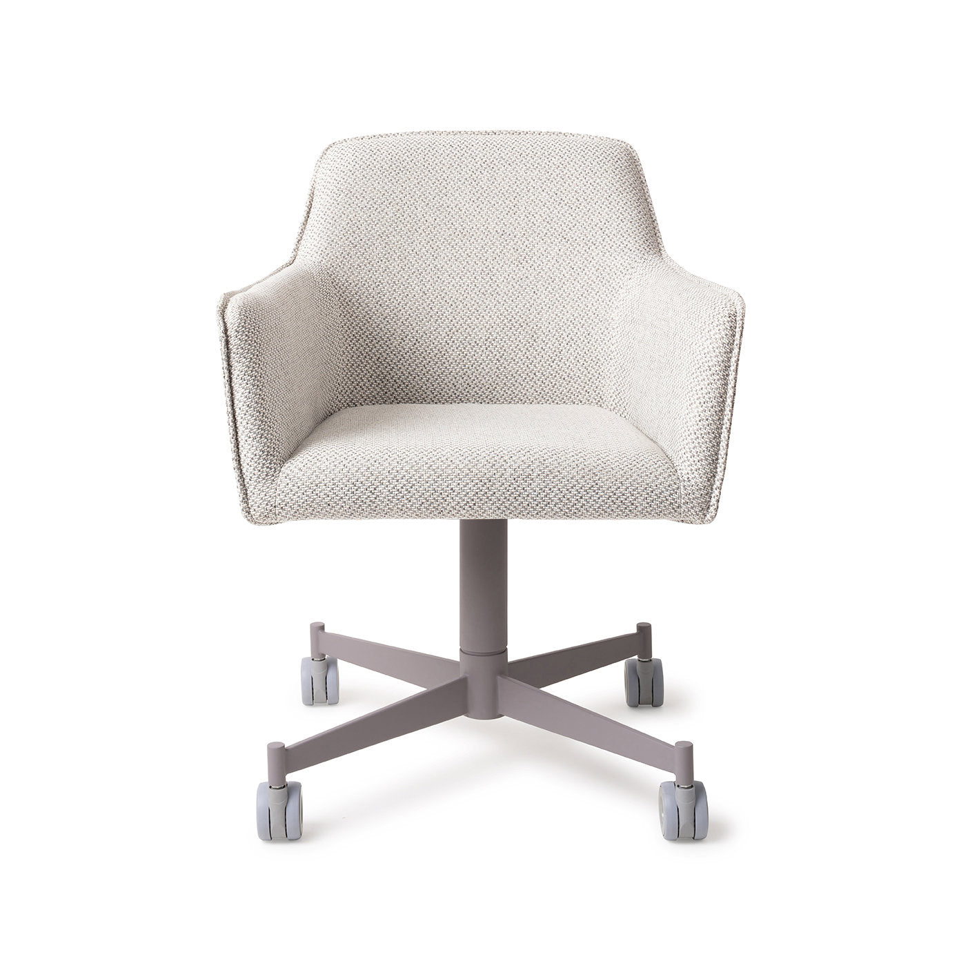 Jesper Home Hofu Checkers Charm Eetkamerstoel - Caster Grey - KwaliteitWonen.nl