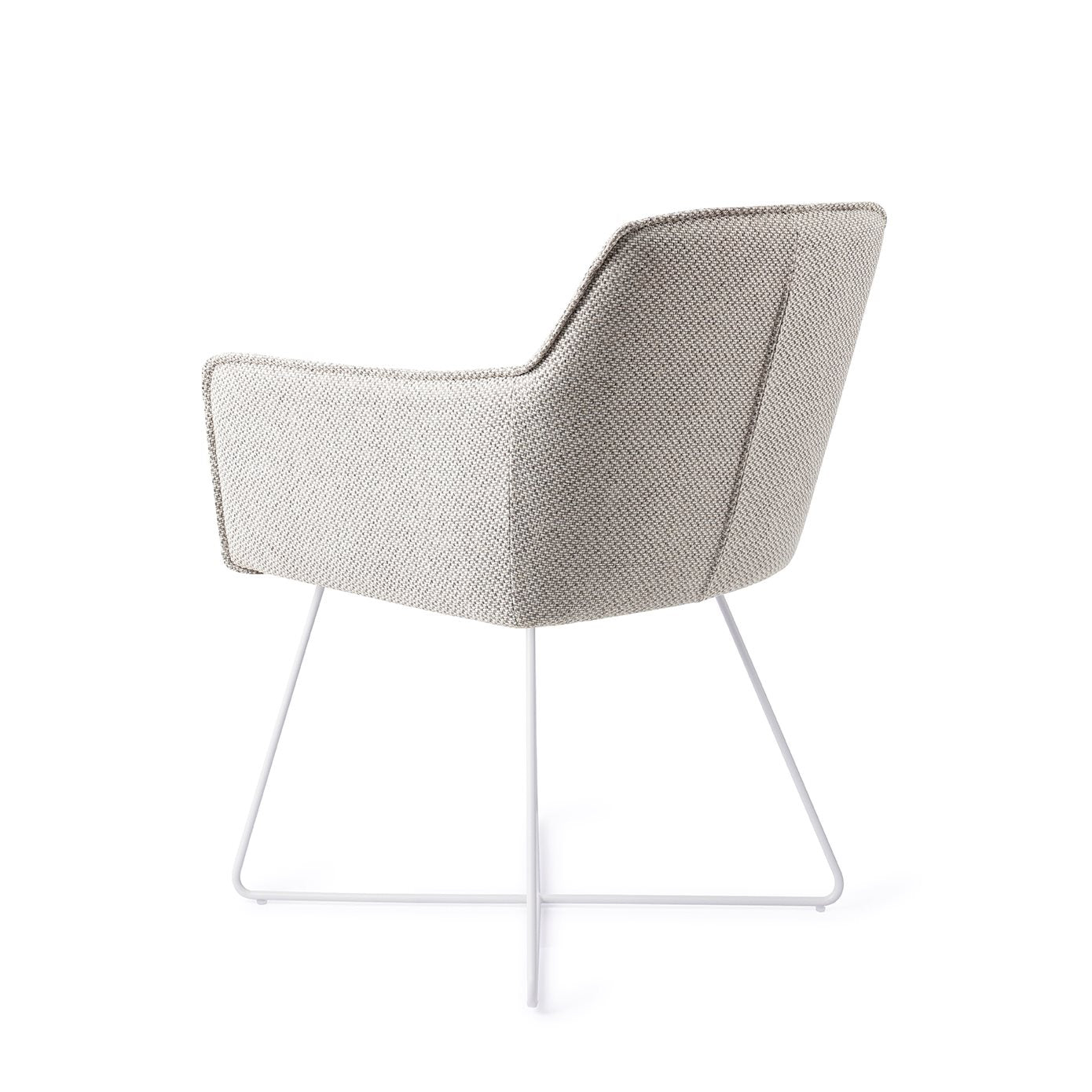Jesper Home Hofu Checkers Charm Eetkamerstoel - Cross White - KwaliteitWonen.nl