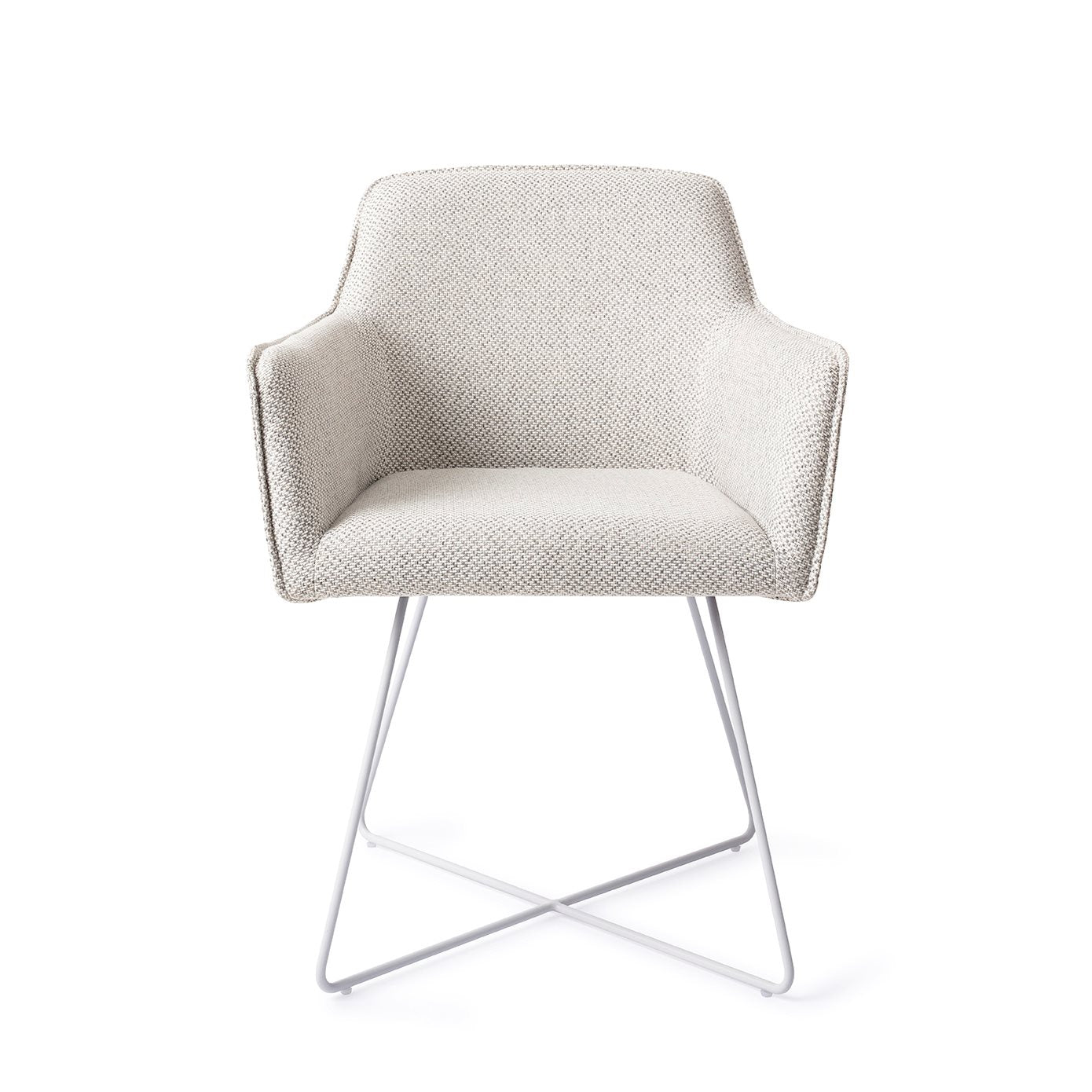 Jesper Home Hofu Checkers Charm Eetkamerstoel - Cross White - KwaliteitWonen.nl