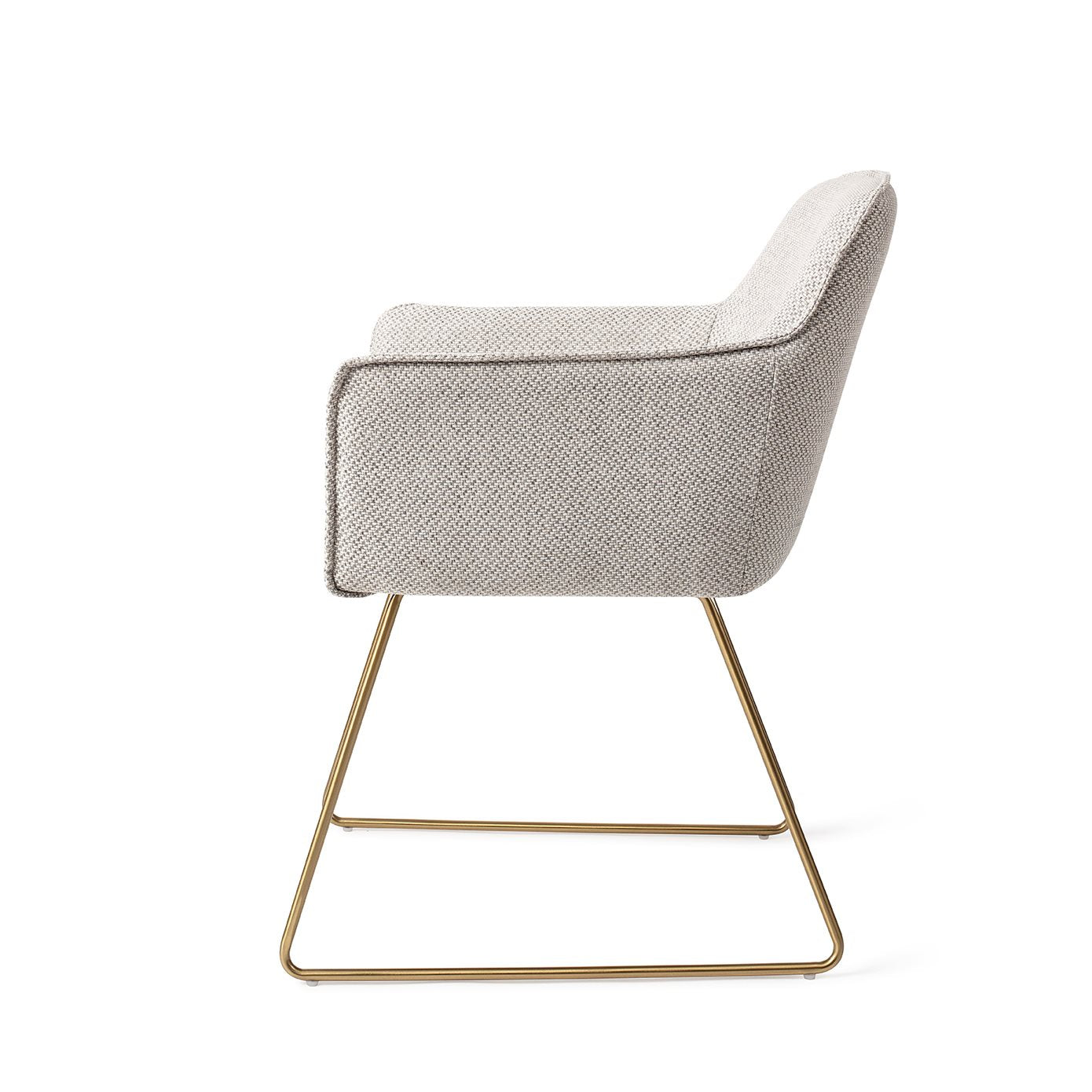 Jesper Home Hofu Checkers Charm Eetkamerstoel - Slide Gold - KwaliteitWonen.nl