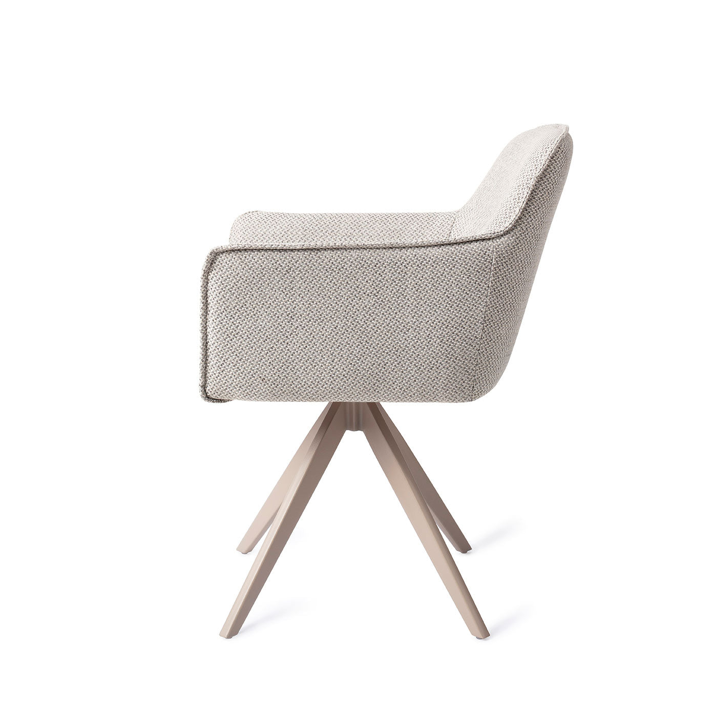Jesper Home Hofu Checkers Charm Eetkamerstoel - Turn Beige - KwaliteitWonen.nl