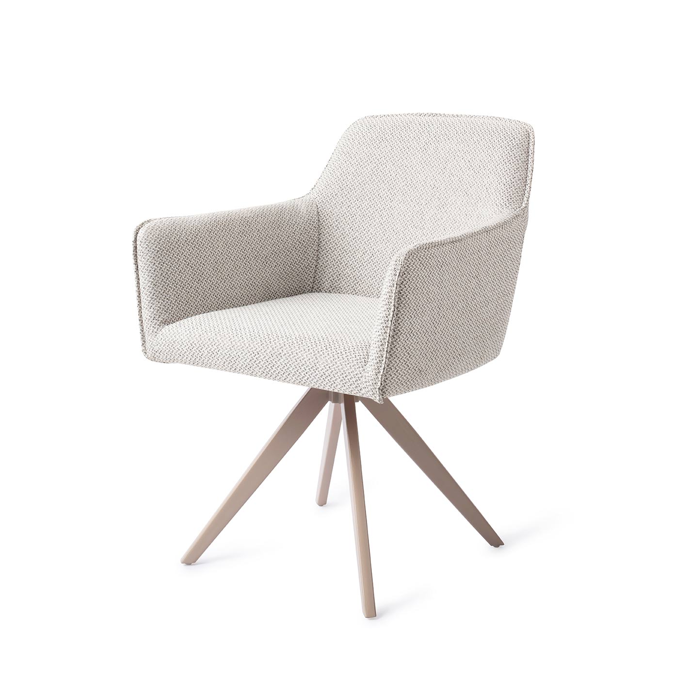 Jesper Home Hofu Checkers Charm Eetkamerstoel - Turn Beige - KwaliteitWonen.nl
