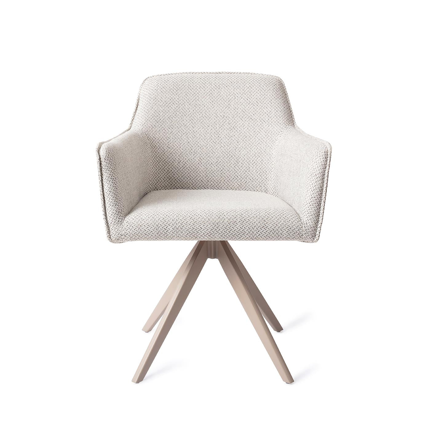 Jesper Home Hofu Checkers Charm Eetkamerstoel - Turn Beige - KwaliteitWonen.nl