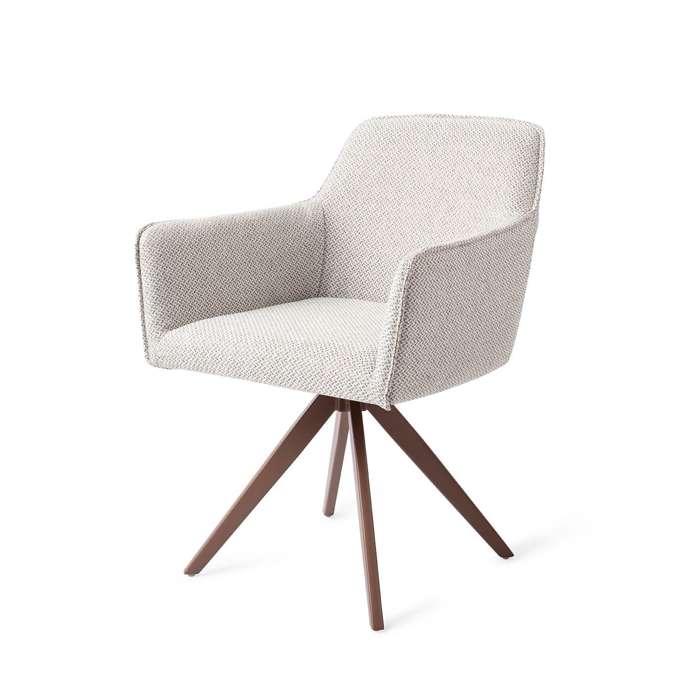 Jesper Home Hofu Checkers Charm Eetkamerstoel - Turn Brown - KwaliteitWonen.nl