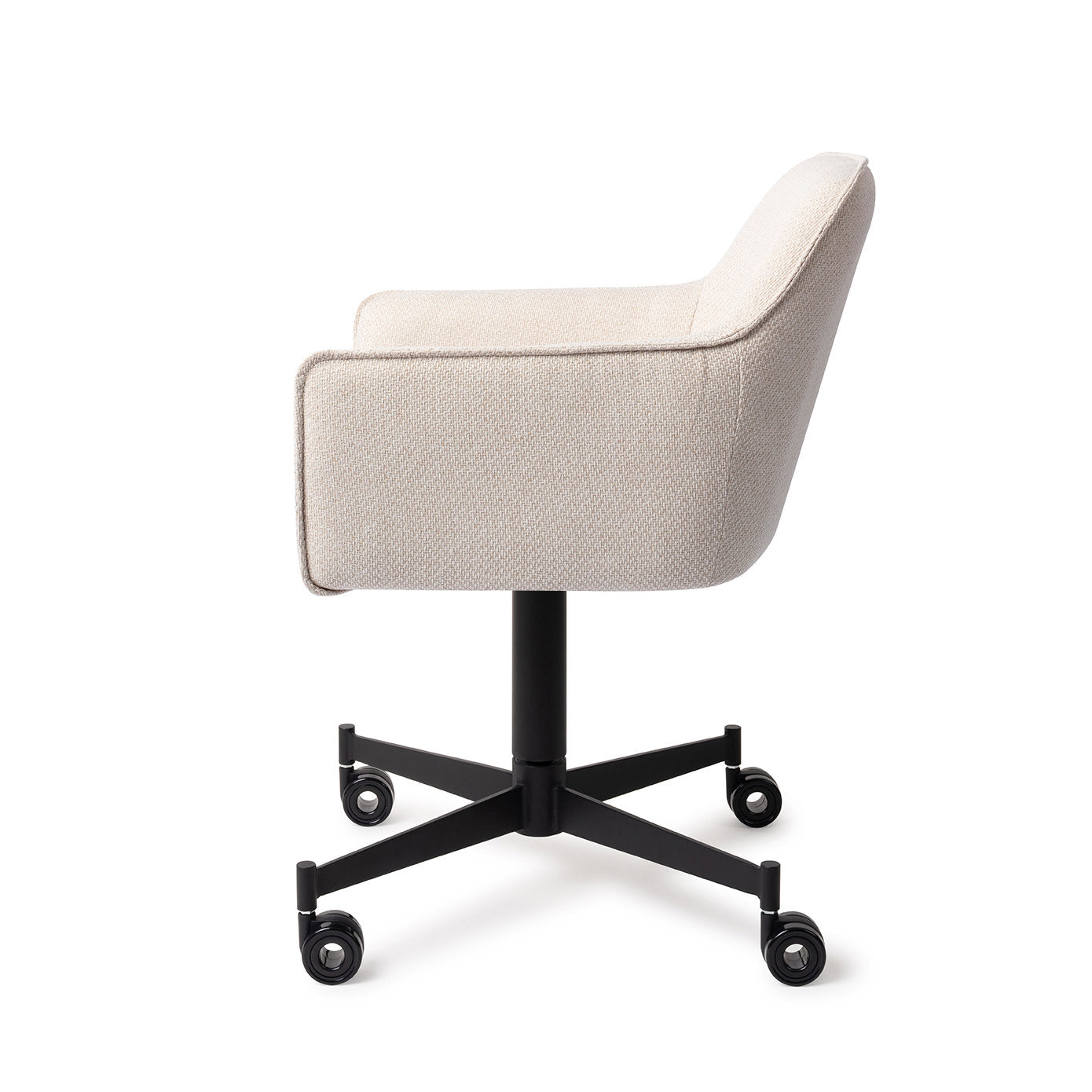 Jesper Home Hofu Enoki Eetkamerstoel - Caster Black - KwaliteitWonen.nl