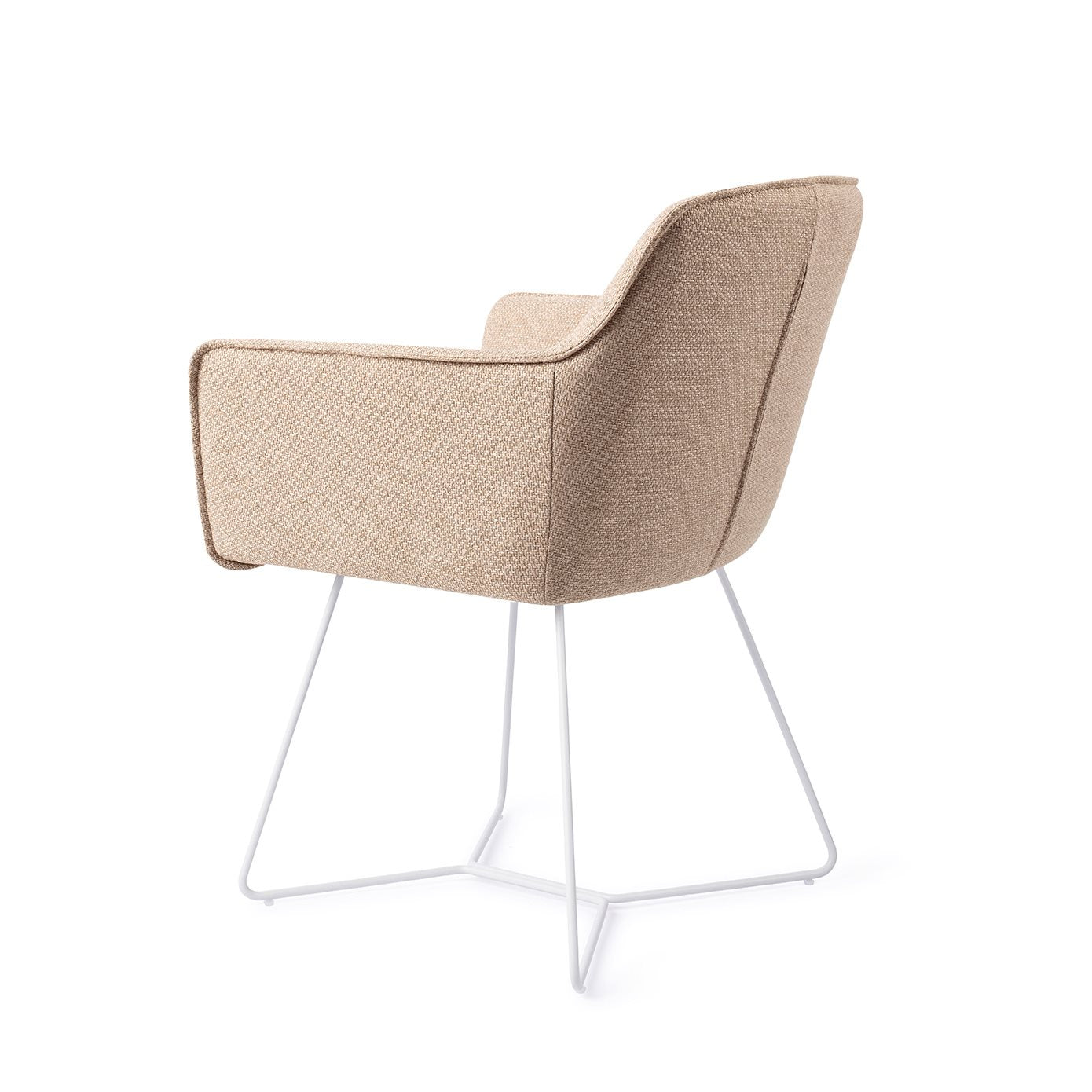 Jesper Home Hofu Wild Walnut Eetkamerstoel - Beehive White - KwaliteitWonen.nl