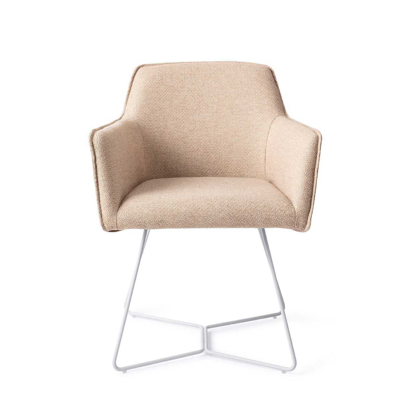 Jesper Home Hofu Wild Walnut Eetkamerstoel - Beehive White - KwaliteitWonen.nl