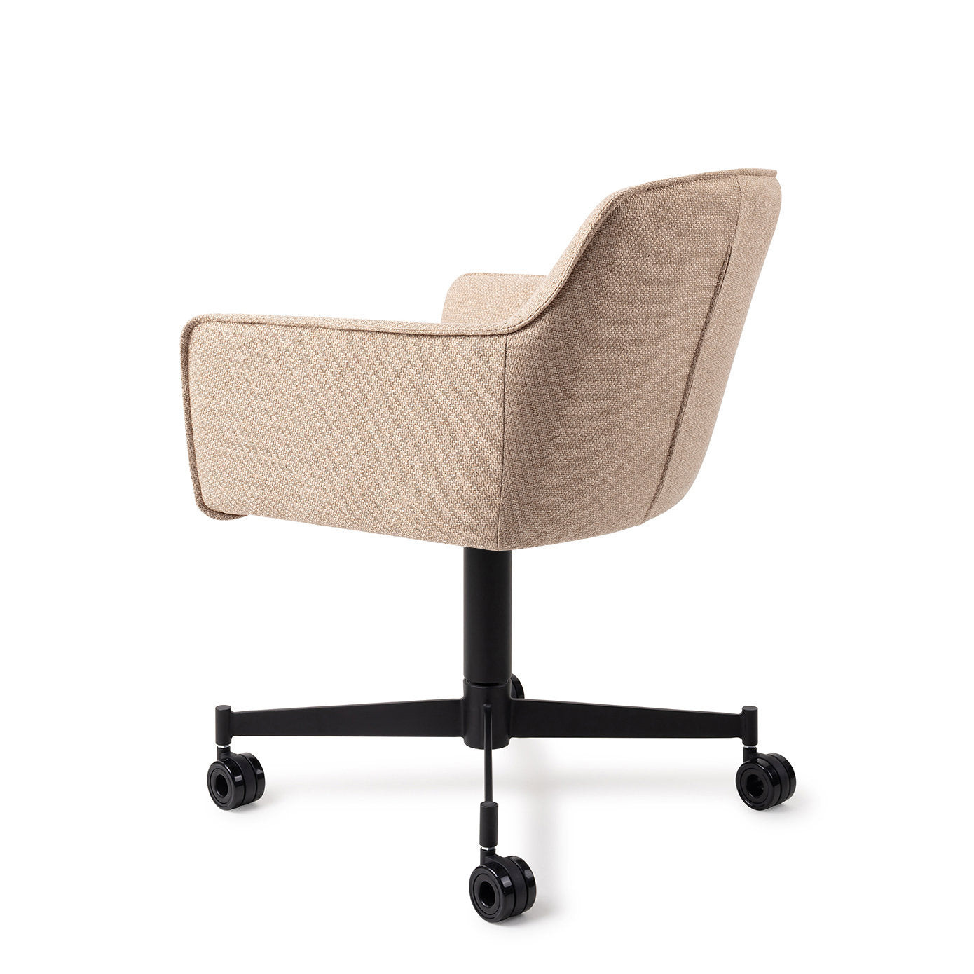 Jesper Home Hofu Wild Walnut Eetkamerstoel - Caster Black - KwaliteitWonen.nl