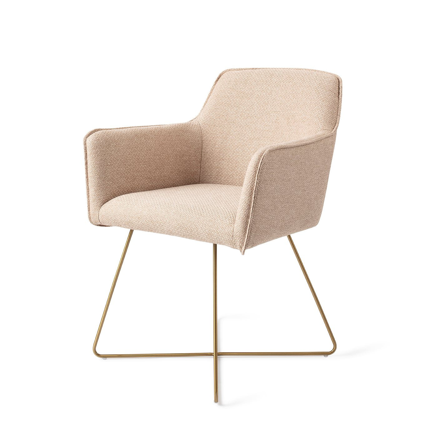Jesper Home Hofu Wild Walnut Eetkamerstoel - Cross Gold - KwaliteitWonen.nl