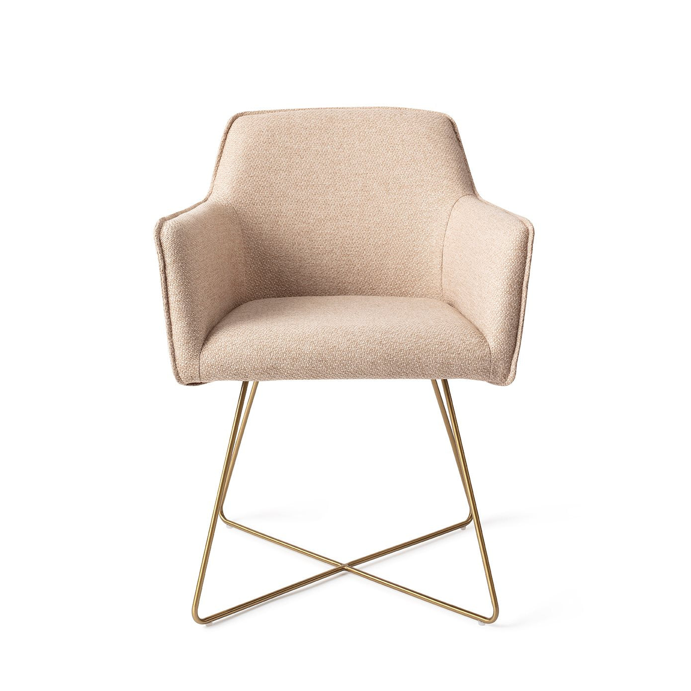 Jesper Home Hofu Wild Walnut Eetkamerstoel - Cross Gold - KwaliteitWonen.nl