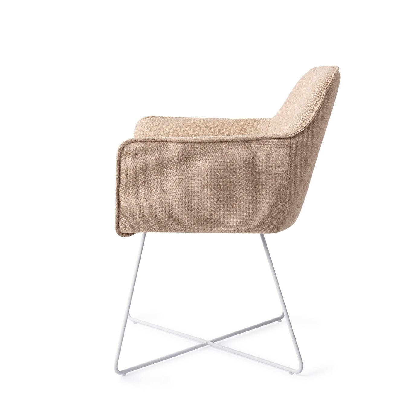 Jesper Home Hofu Wild Walnut Eetkamerstoel - Cross White - KwaliteitWonen.nl