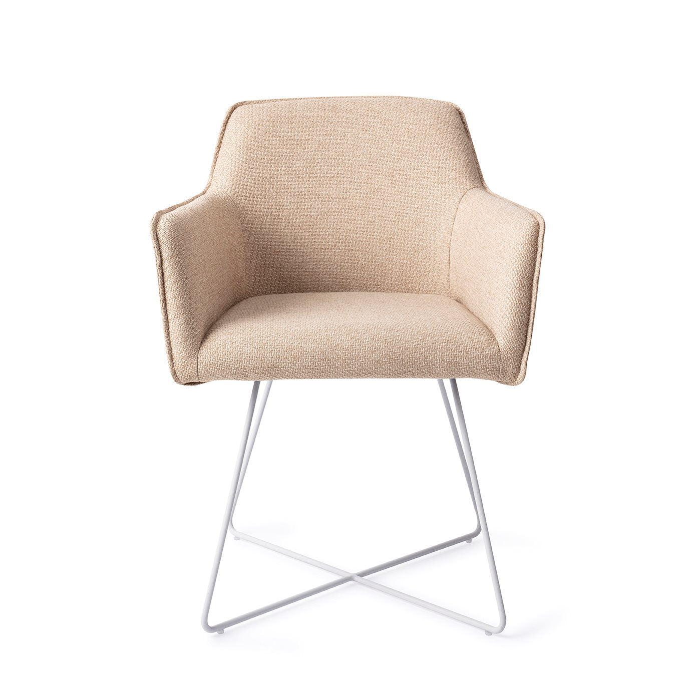 Jesper Home Hofu Wild Walnut Eetkamerstoel - Cross White - KwaliteitWonen.nl
