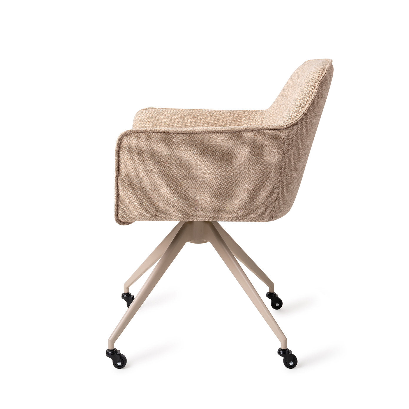 Jesper Home Hofu Wild Walnut Eetkamerstoel - Glide Beige - KwaliteitWonen.nl