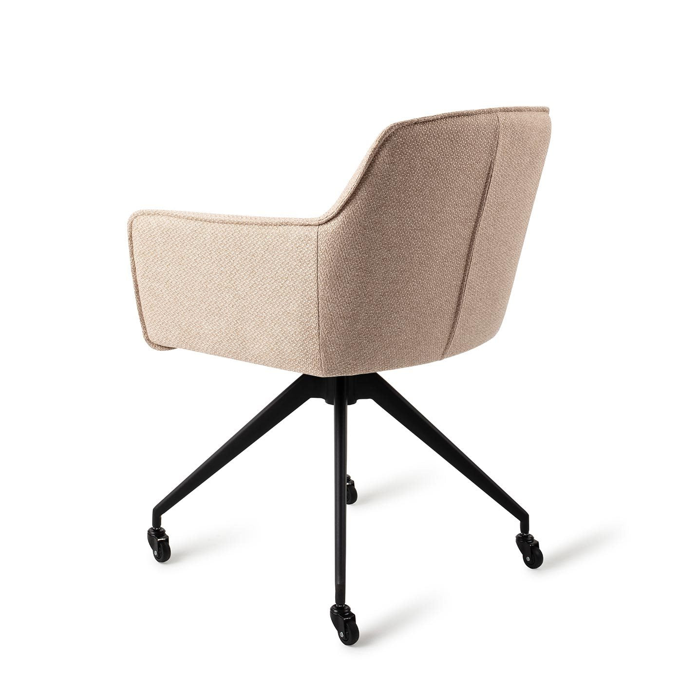 Jesper Home Hofu Wild Walnut Eetkamerstoel - Glide Black - KwaliteitWonen.nl