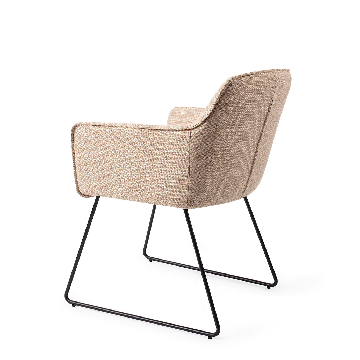 Jesper Home Hofu Wild Walnut Eetkamerstoel - Slide Black - KwaliteitWonen.nl