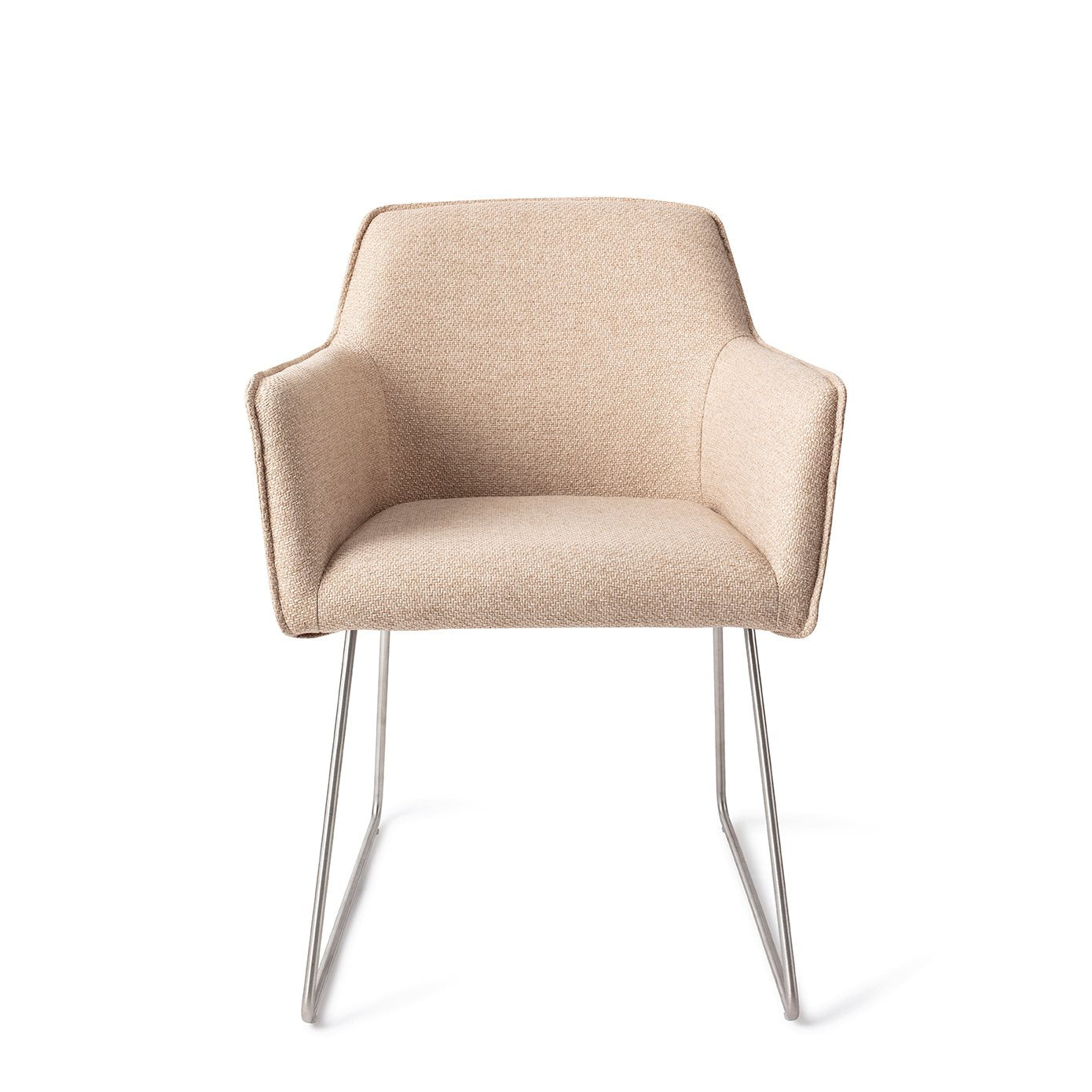 Jesper Home Hofu Wild Walnut Eetkamerstoel - Slide Steel - KwaliteitWonen.nl
