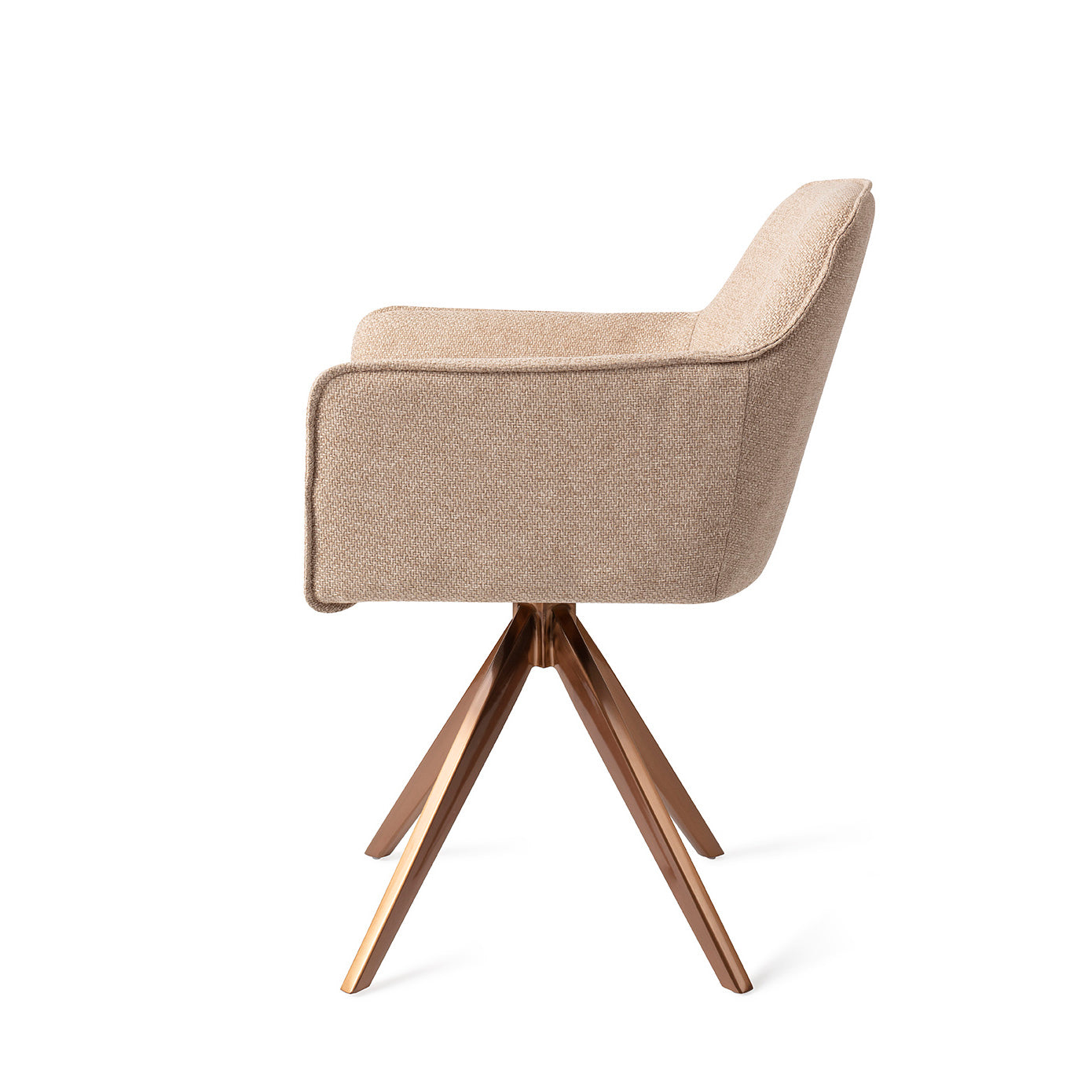 Jesper Home Hofu Wild Walnut Eetkamerstoel - Turn Rose - KwaliteitWonen.nl