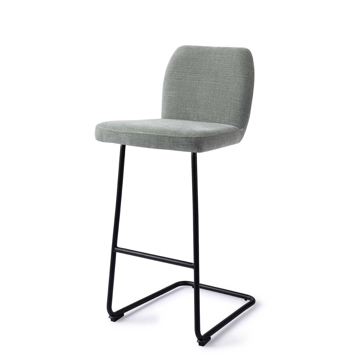 Jesper Home Ikata Breezy Blue Barkruk (H) - Bar Arch Black - KwaliteitWonen.nl
