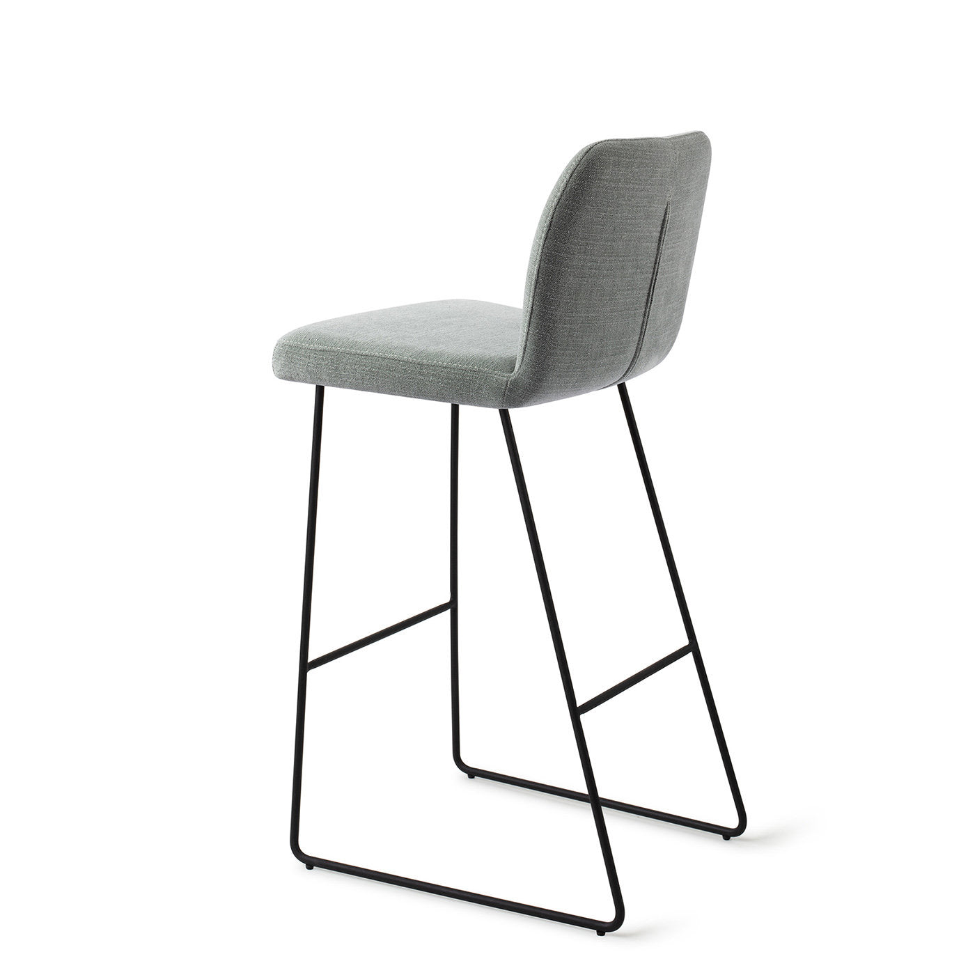 Jesper Home Ikata Breezy Blue Barkruk (H) - Bar Slide Black - KwaliteitWonen.nl