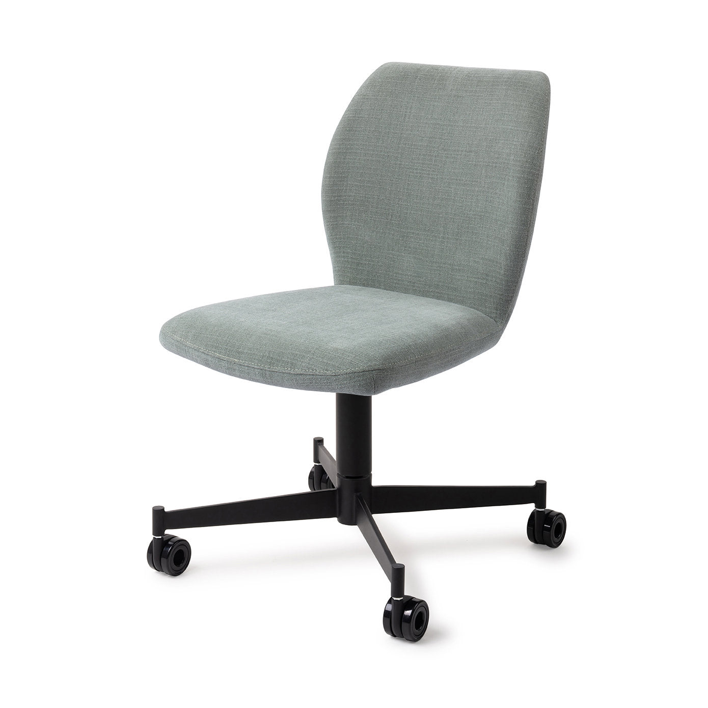 Jesper Home Ikata Breezy Blue Eetkamerstoel - Caster Black - KwaliteitWonen.nl