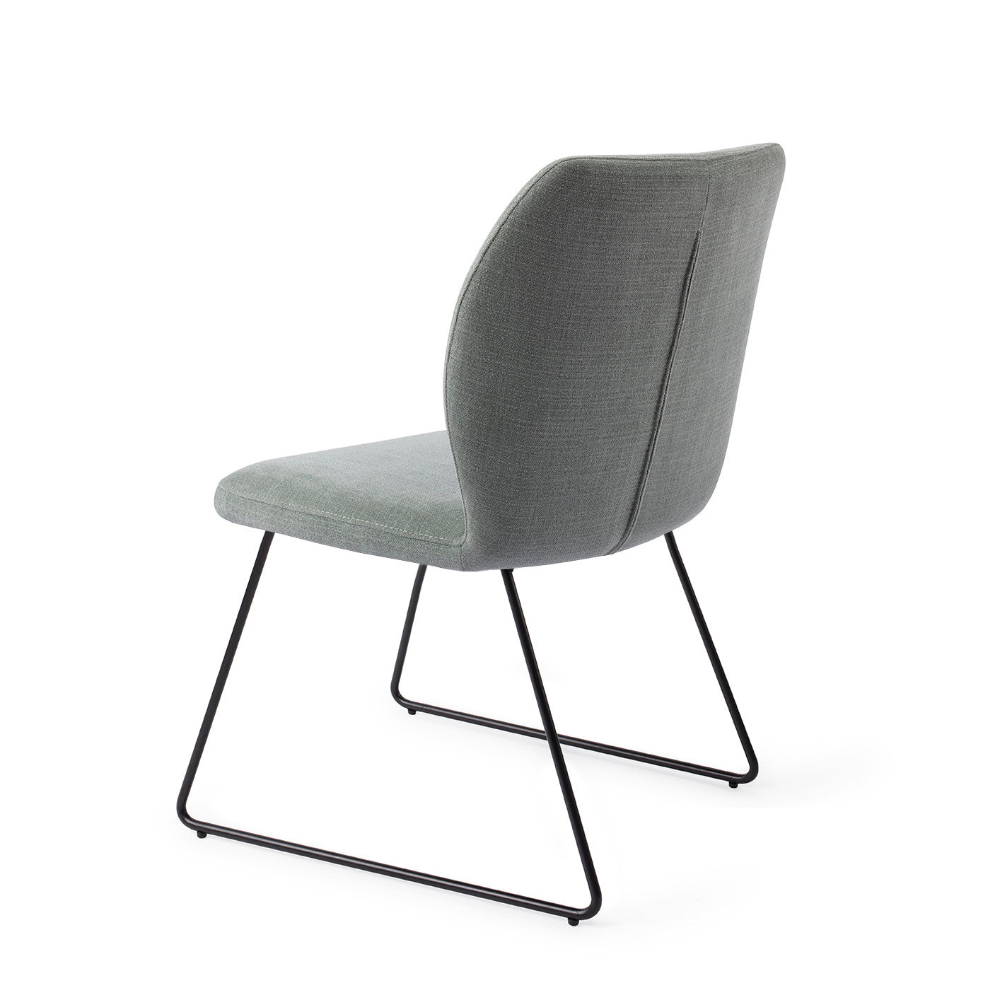 Jesper Home Ikata Breezy Blue Eetkamerstoel - Slide Black - KwaliteitWonen.nl