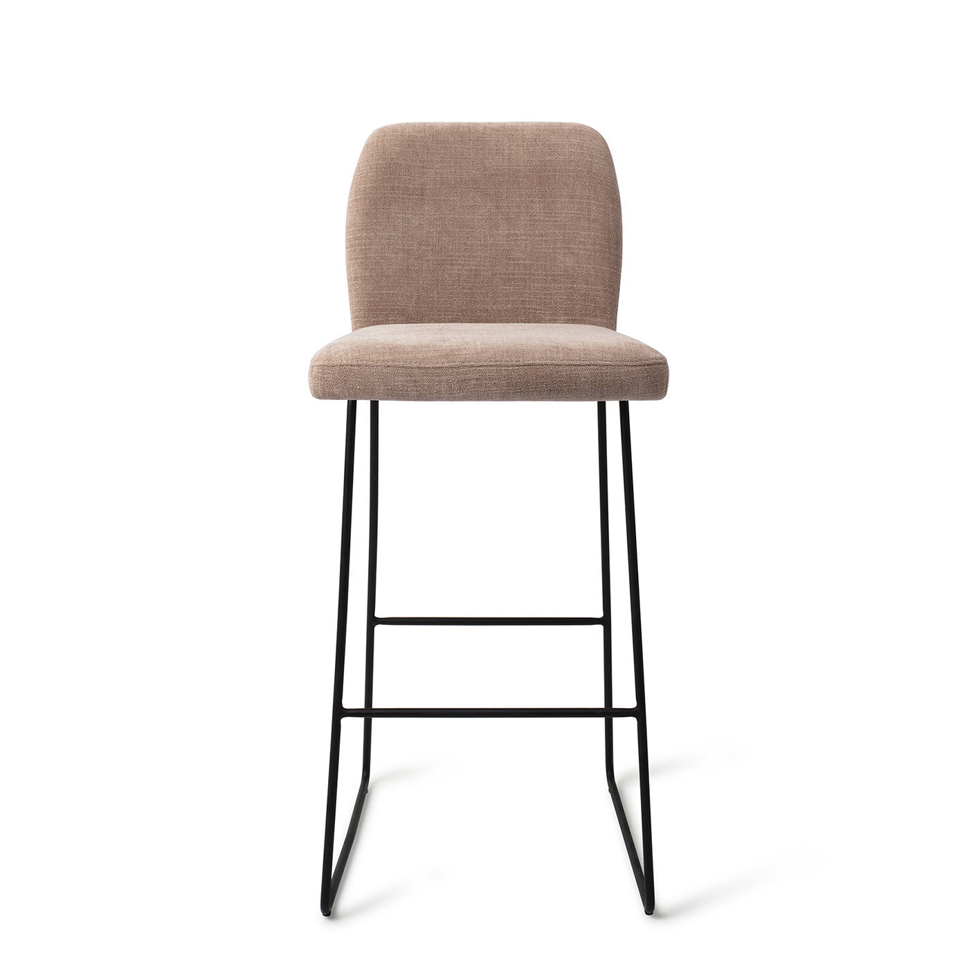 Jesper Home Ikata Mocha Mist Barkruk (H) - Bar Slide Black - KwaliteitWonen.nl
