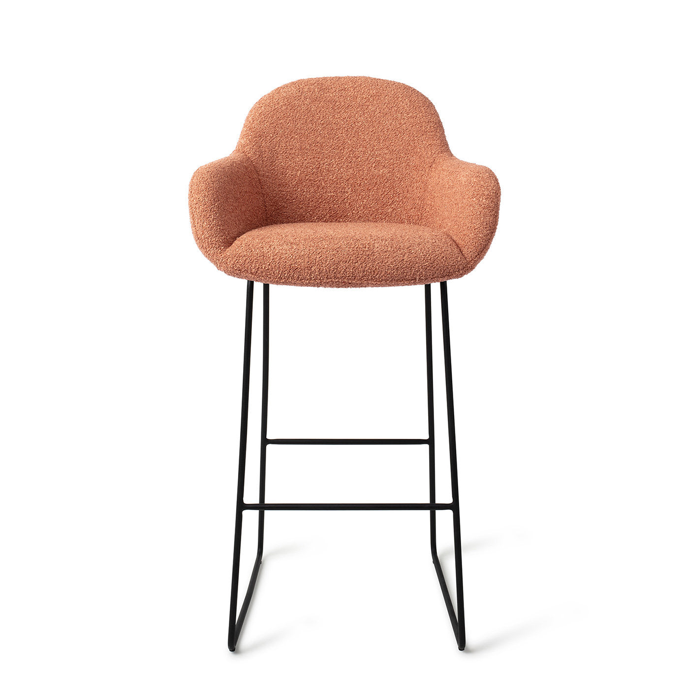 Jesper Home Kushi Amber Autumn Barkruk (H) - Bar Slide Black - KwaliteitWonen.nl