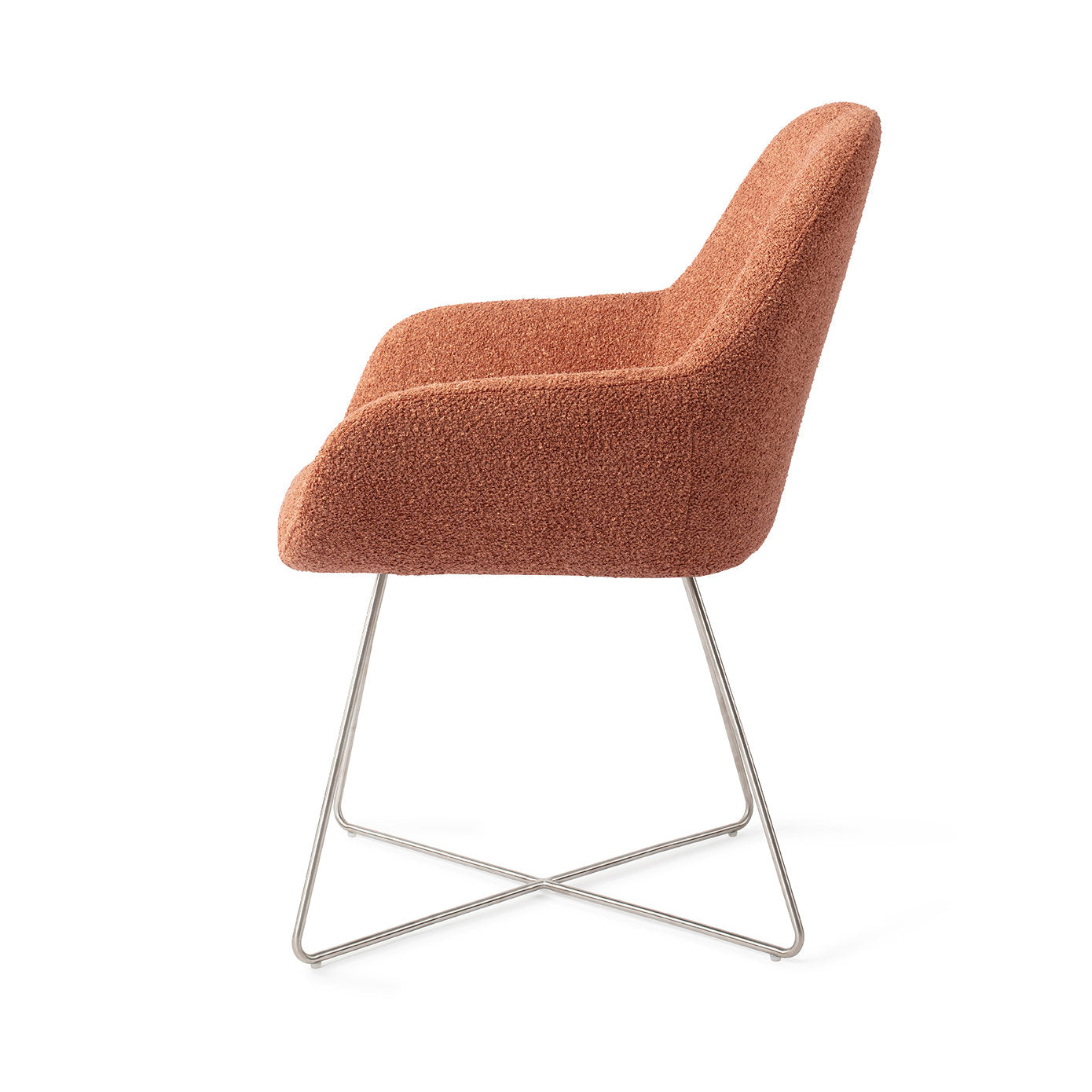 Jesper Home Kushi Amber Autumn Eetkamerstoel - Cross Steel - KwaliteitWonen.nl