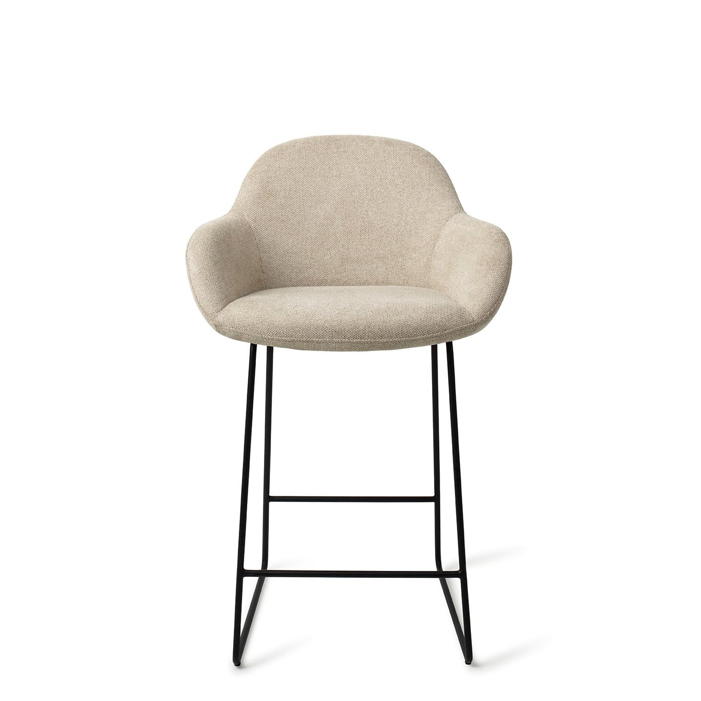 Jesper Home Kushi Barkruk Ivory Ivy - Slide Black (L) - KwaliteitWonen.nl
