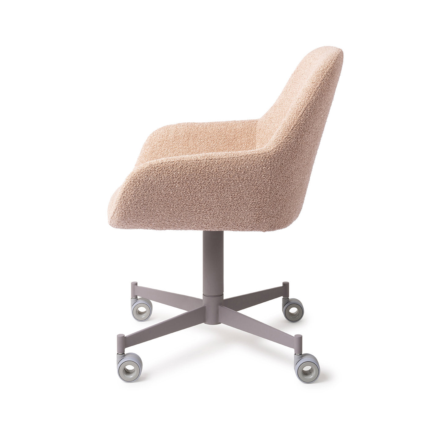 Jesper Home Kushi Flax Relax Eetkamerstoel - Caster Grey - KwaliteitWonen.nl