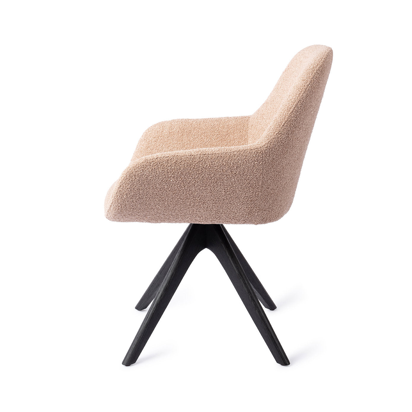 Jesper Home Kushi Flax Relax Eetkamerstoel - Revolve Oak Black - KwaliteitWonen.nl