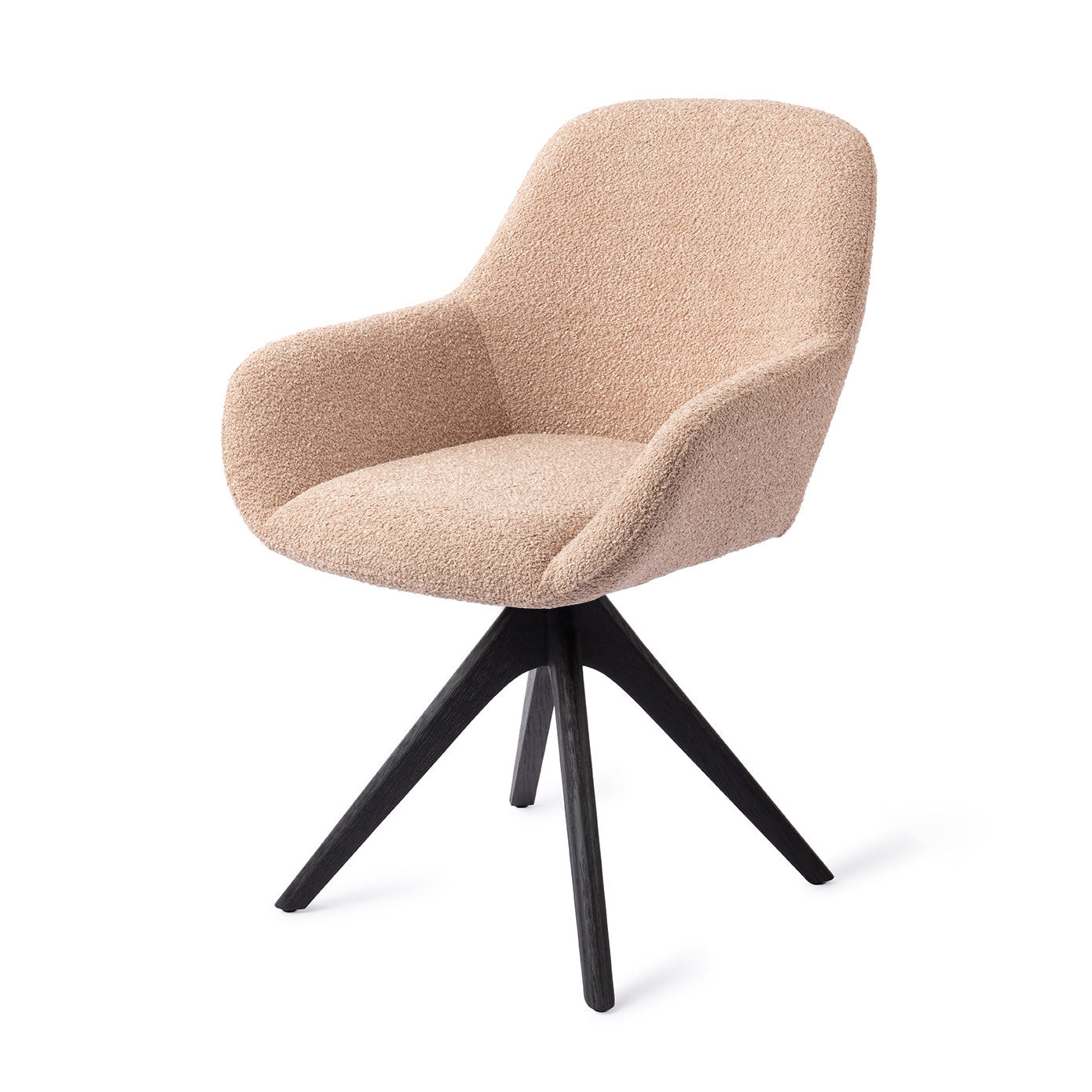 Jesper Home Kushi Flax Relax Eetkamerstoel - Revolve Oak Black - KwaliteitWonen.nl
