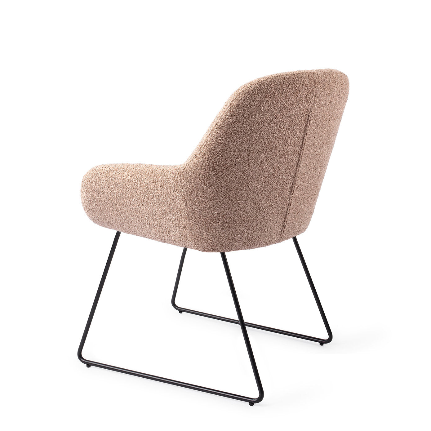 Jesper Home Kushi Flax Relax Eetkamerstoel - Slide Black - KwaliteitWonen.nl