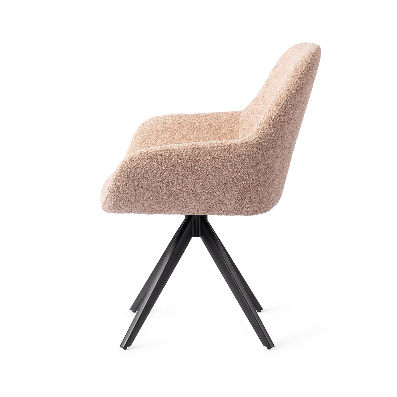 Jesper Home Kushi Flax Relax Eetkamerstoel - Turn Black - KwaliteitWonen.nl