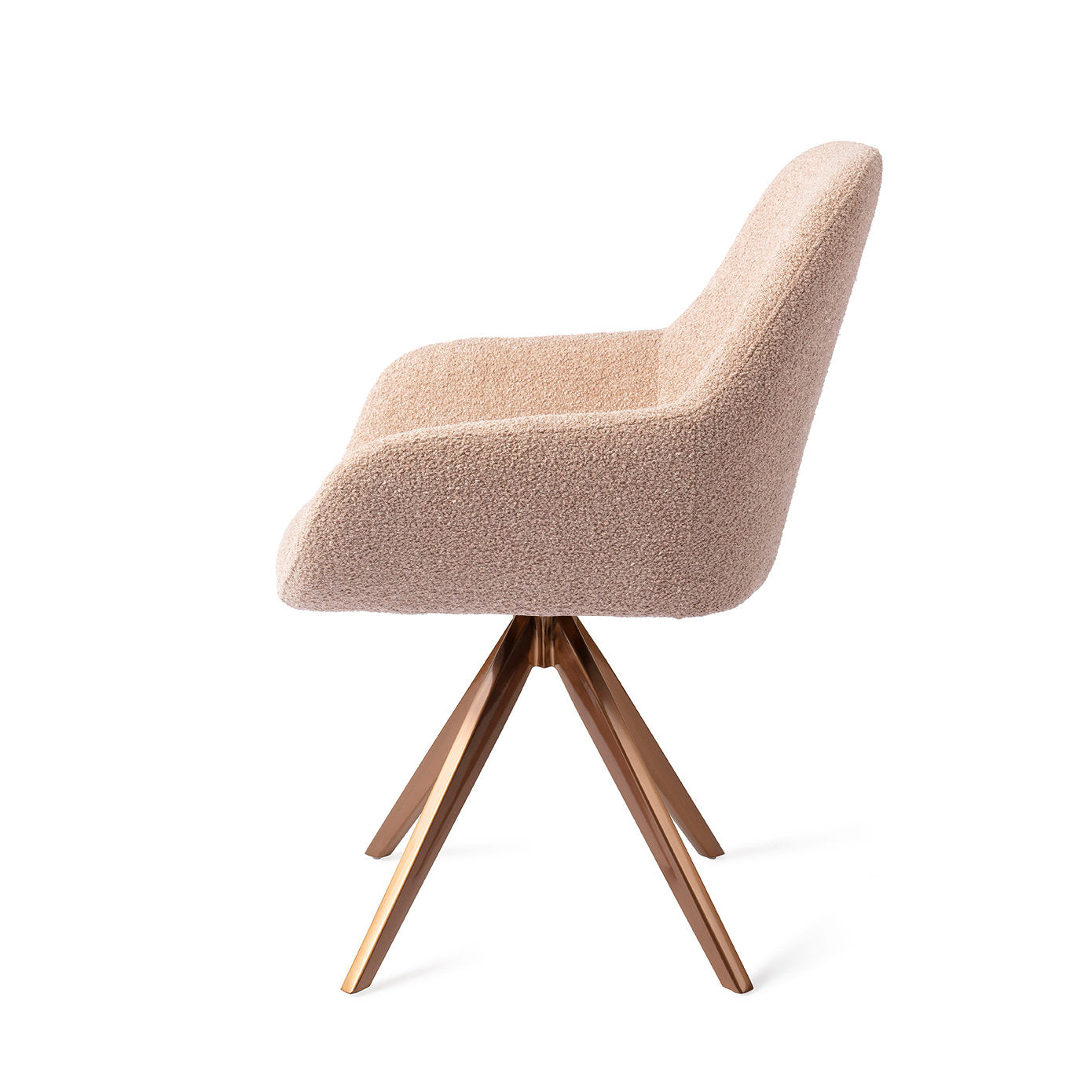 Jesper Home Kushi Flax Relax Eetkamerstoel - Turn Rose - KwaliteitWonen.nl