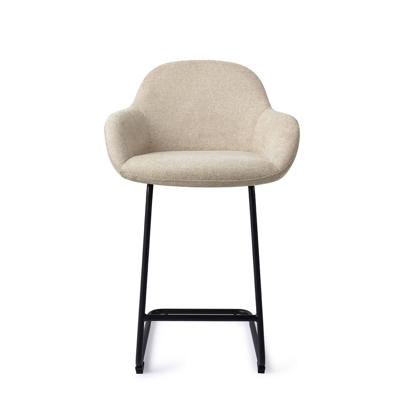 Jesper Home Kushi Ivory Ivy Barkruk - Arch Black (L) - KwaliteitWonen.nl