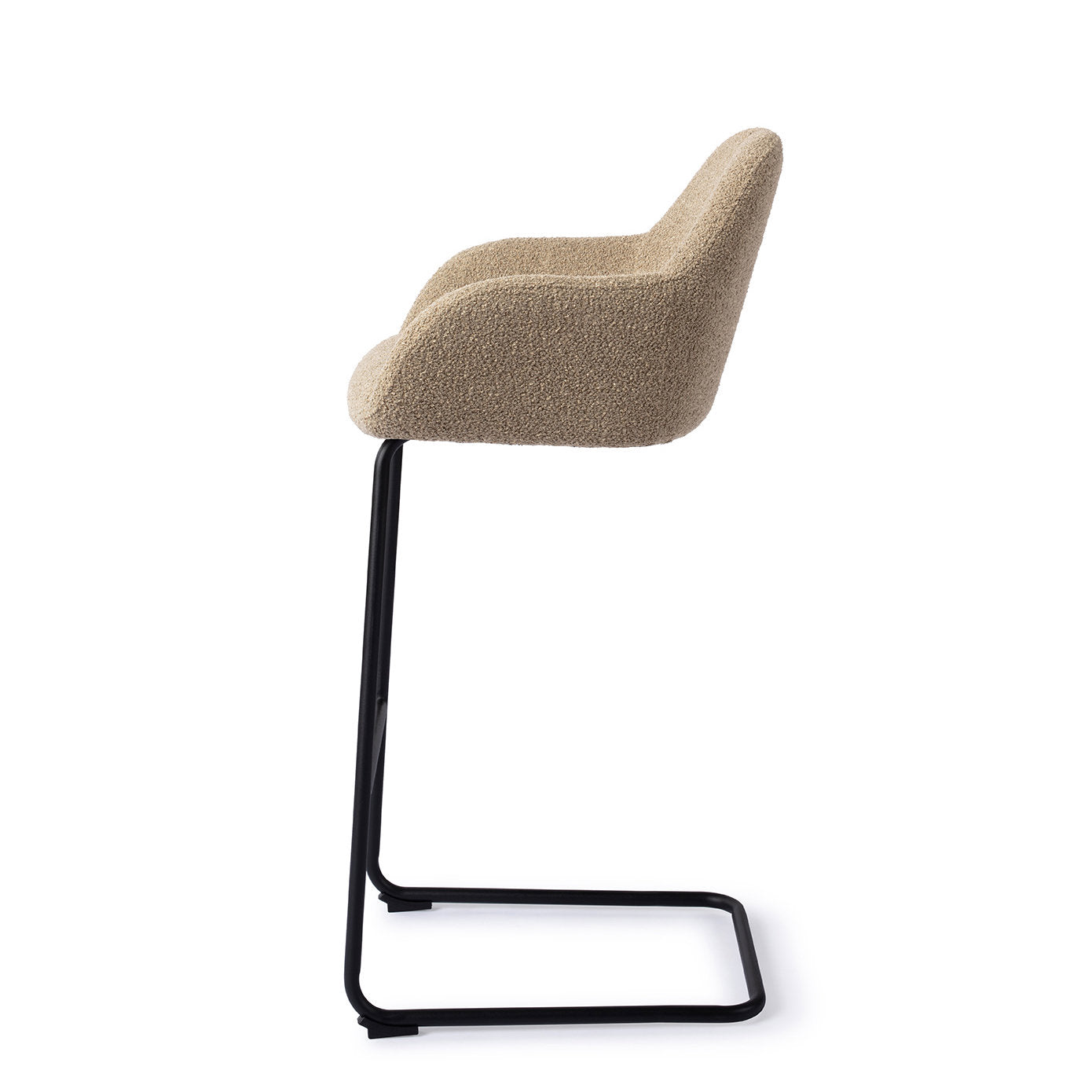 Jesper Home Kushi Moss Meadow Barkruk (H) - Bar Arch Black - KwaliteitWonen.nl