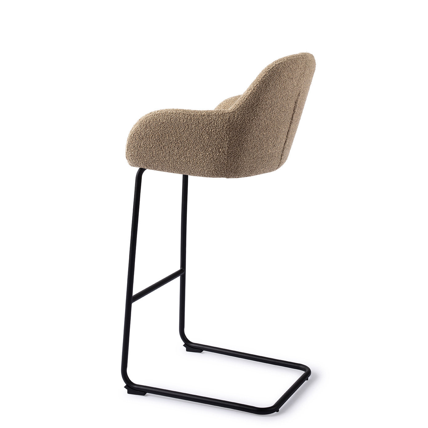 Jesper Home Kushi Moss Meadow Barkruk (H) - Bar Arch Black - KwaliteitWonen.nl