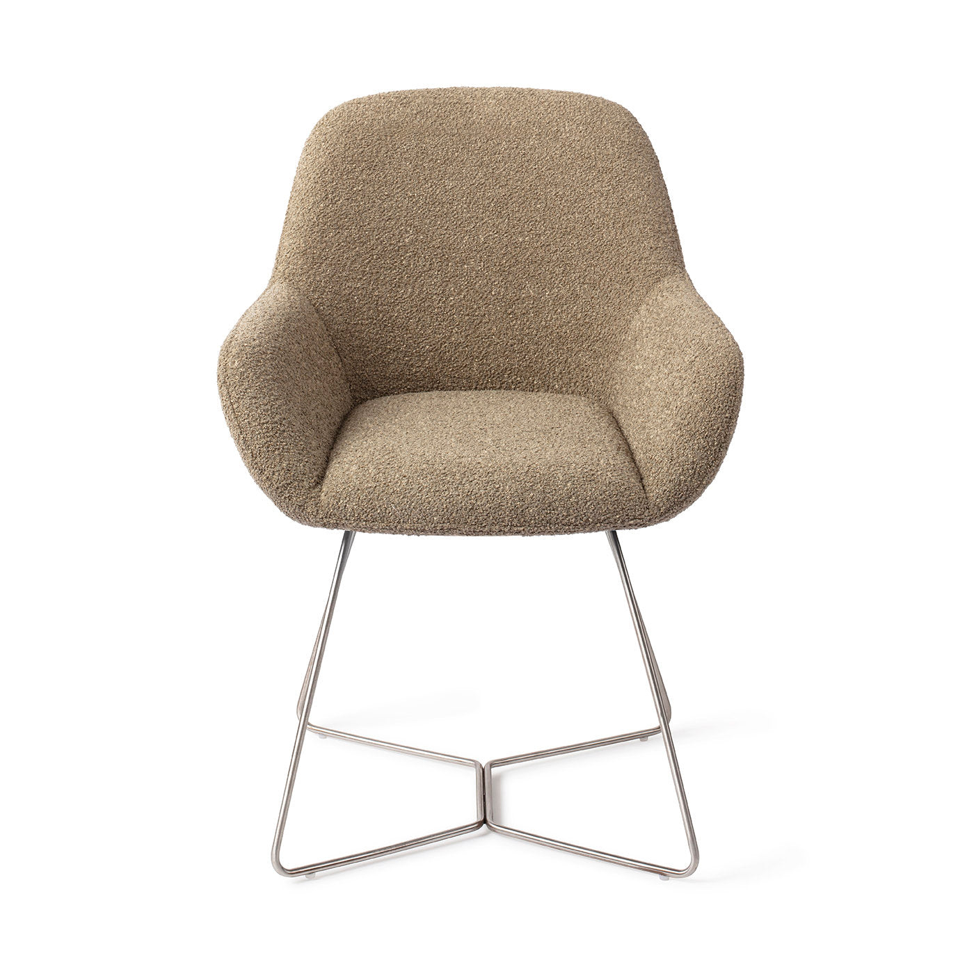 Jesper Home Kushi Moss Meadow Eetkamerstoel - Beehive Steel - KwaliteitWonen.nl