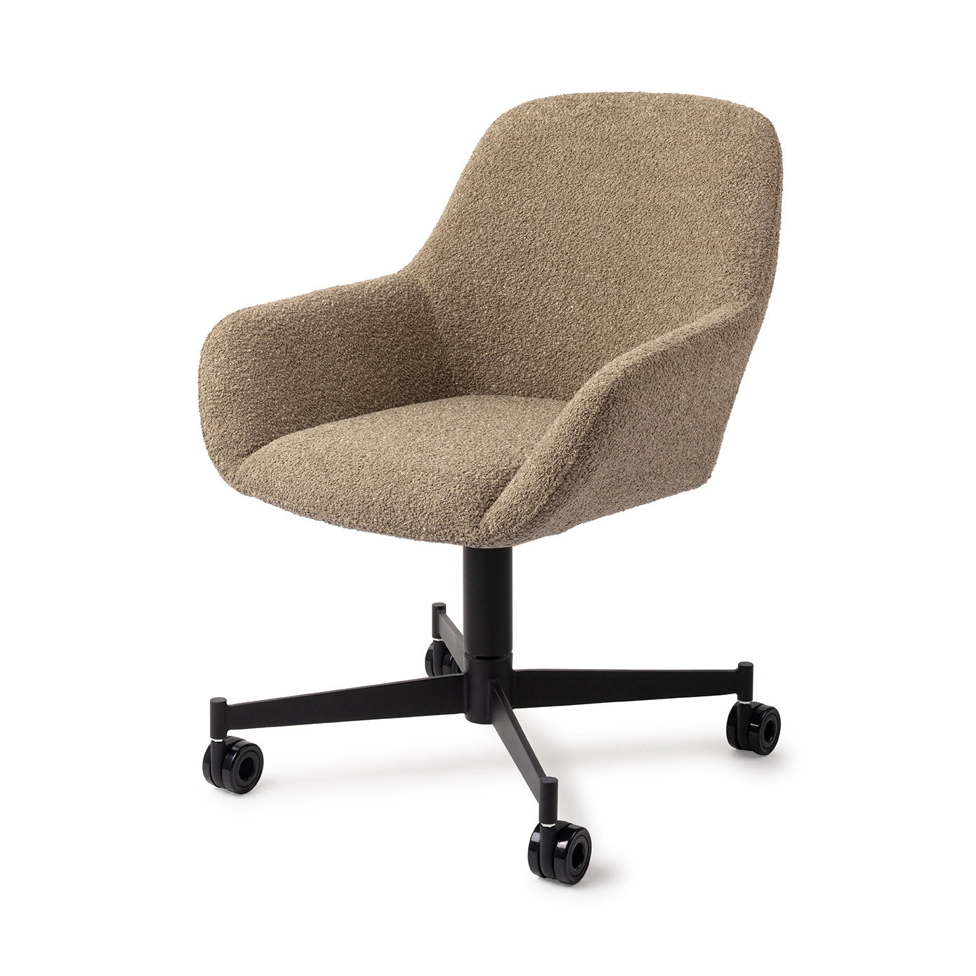 Jesper Home Kushi Moss Meadow Eetkamerstoel - Caster Black - KwaliteitWonen.nl