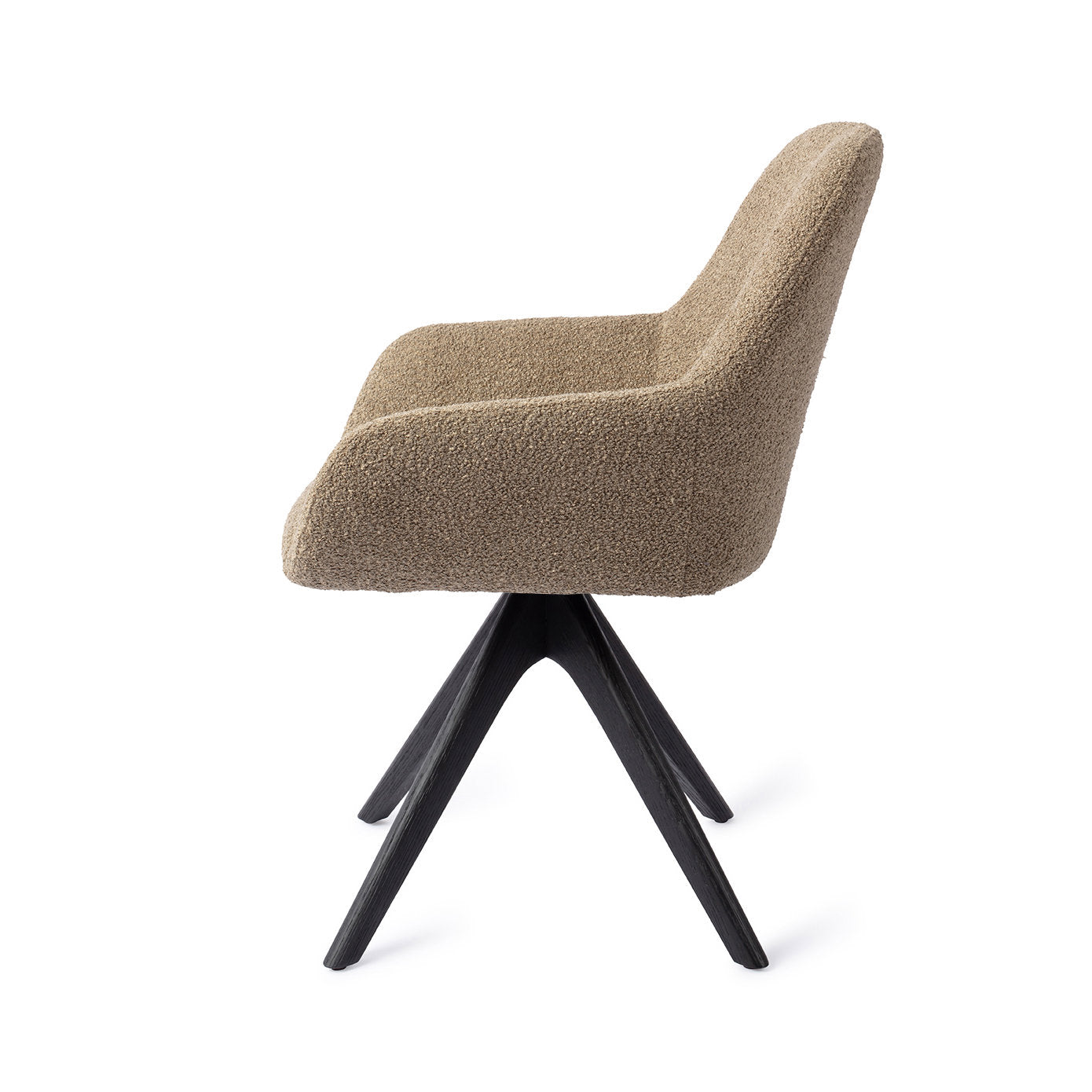 Jesper Home Kushi Moss Meadow Eetkamerstoel - Revolve Oak Black - KwaliteitWonen.nl