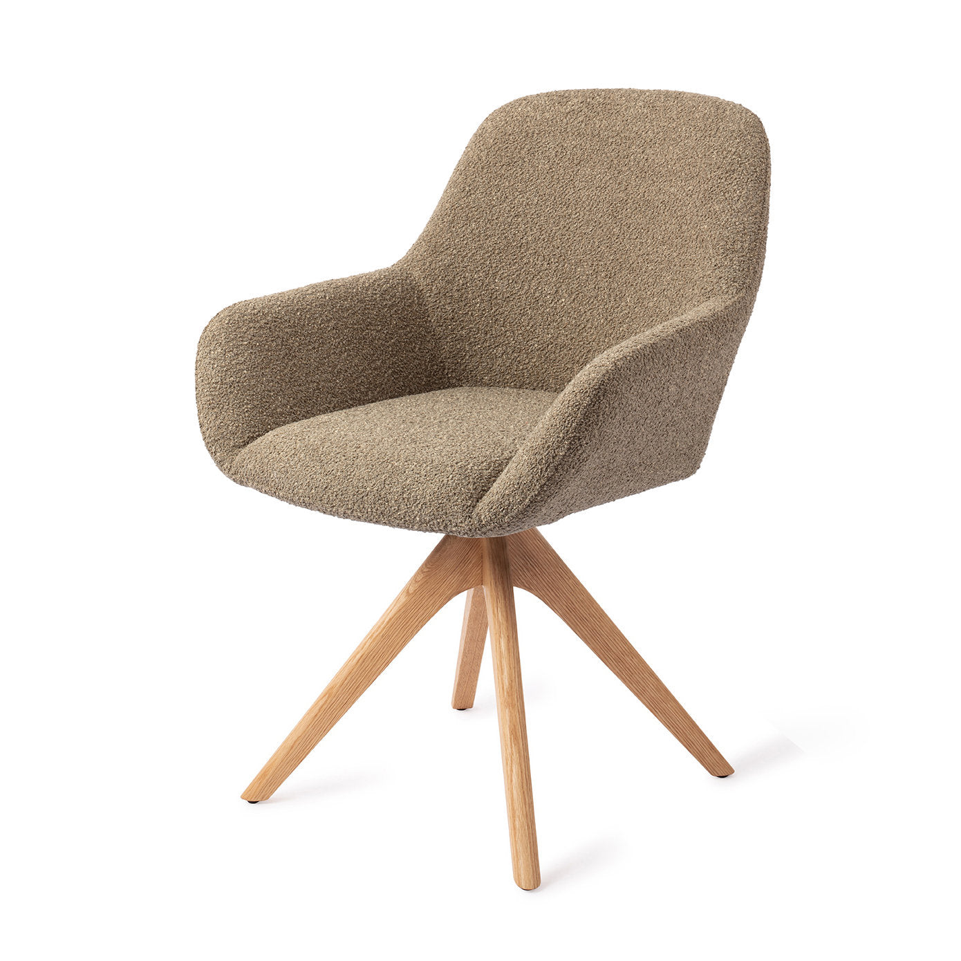 Jesper Home Kushi Moss Meadow Eetkamerstoel - Revolve Oak Natural - KwaliteitWonen.nl
