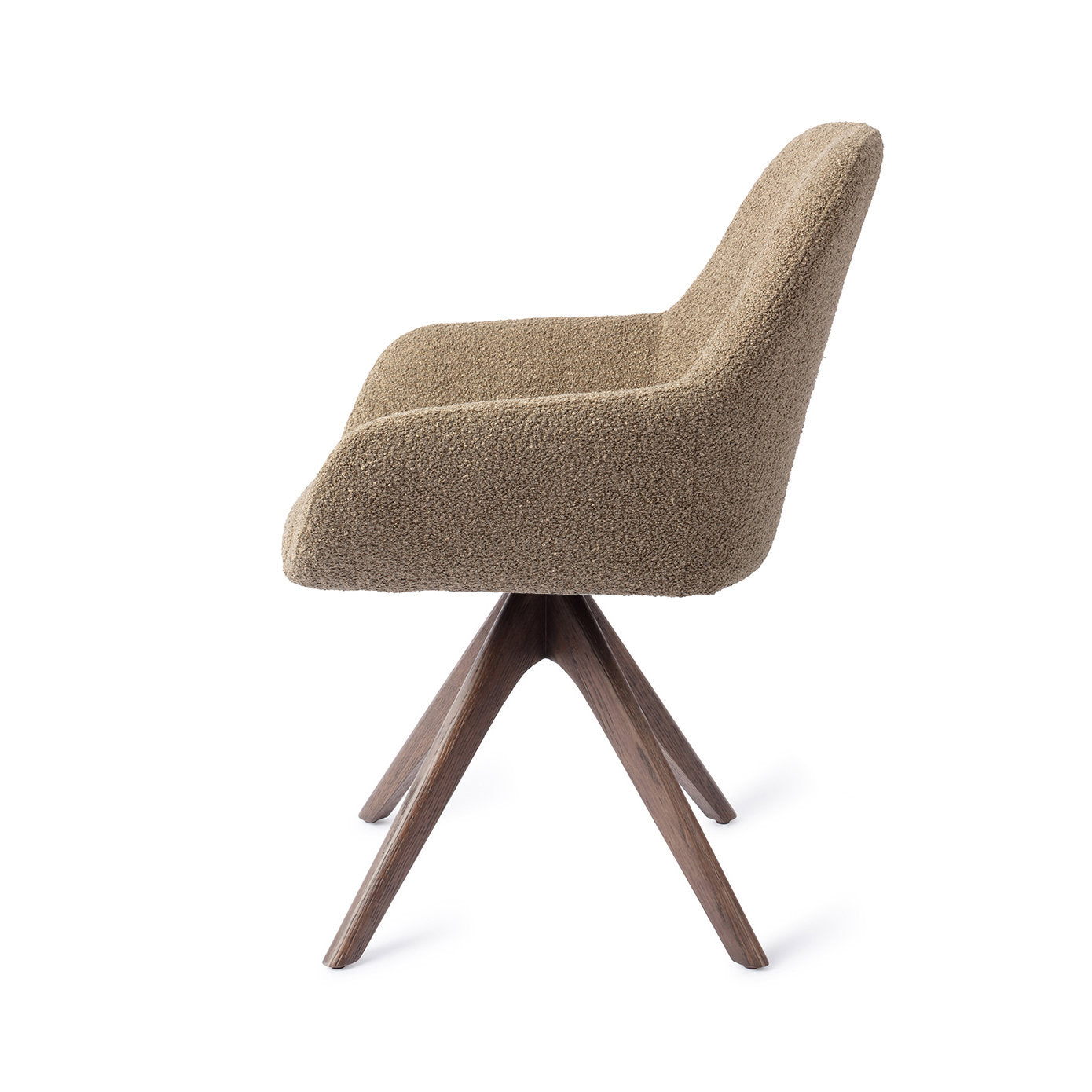 Jesper Home Kushi Moss Meadow Eetkamerstoel - Revolve Oak Walnut - KwaliteitWonen.nl