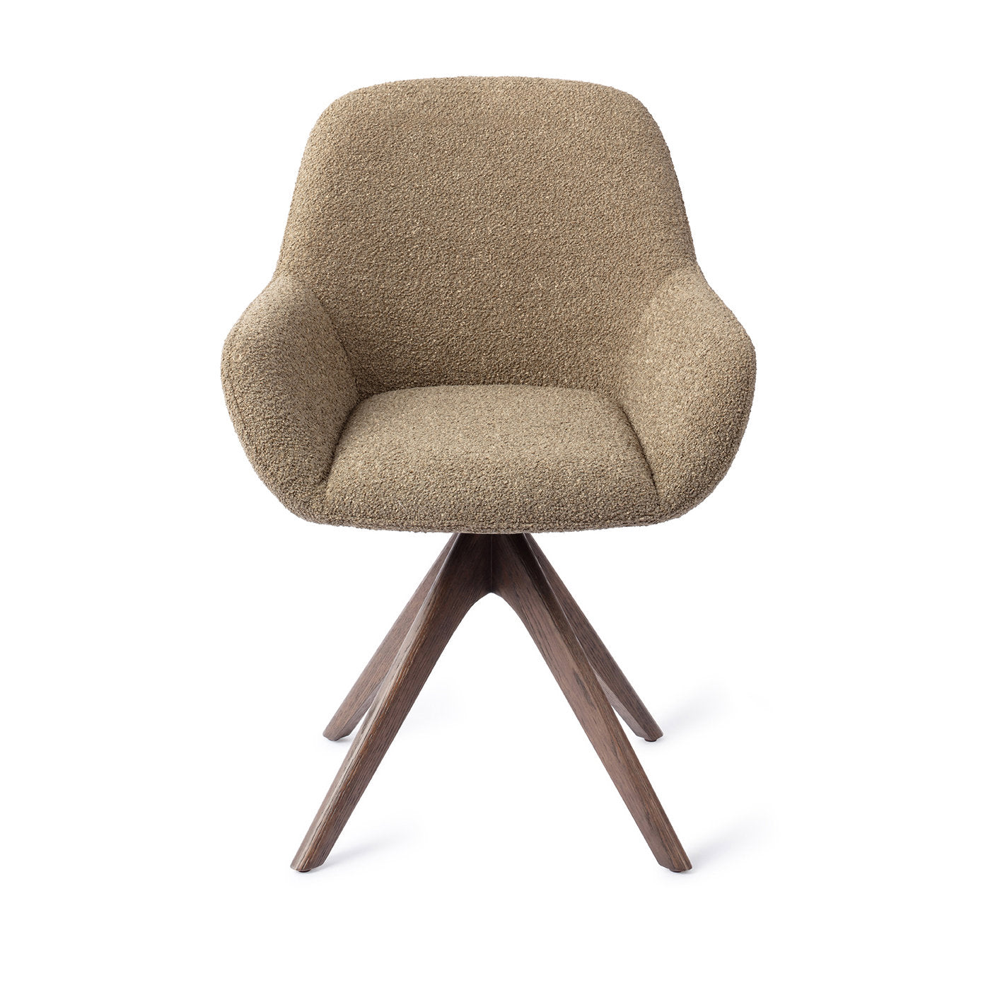 Jesper Home Kushi Moss Meadow Eetkamerstoel - Revolve Oak Walnut - KwaliteitWonen.nl