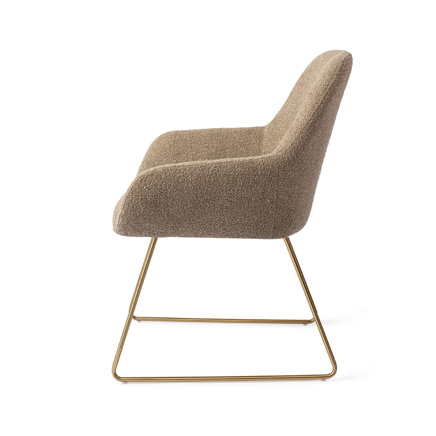 Jesper Home Kushi Moss Meadow Eetkamerstoel - Slide Gold - KwaliteitWonen.nl