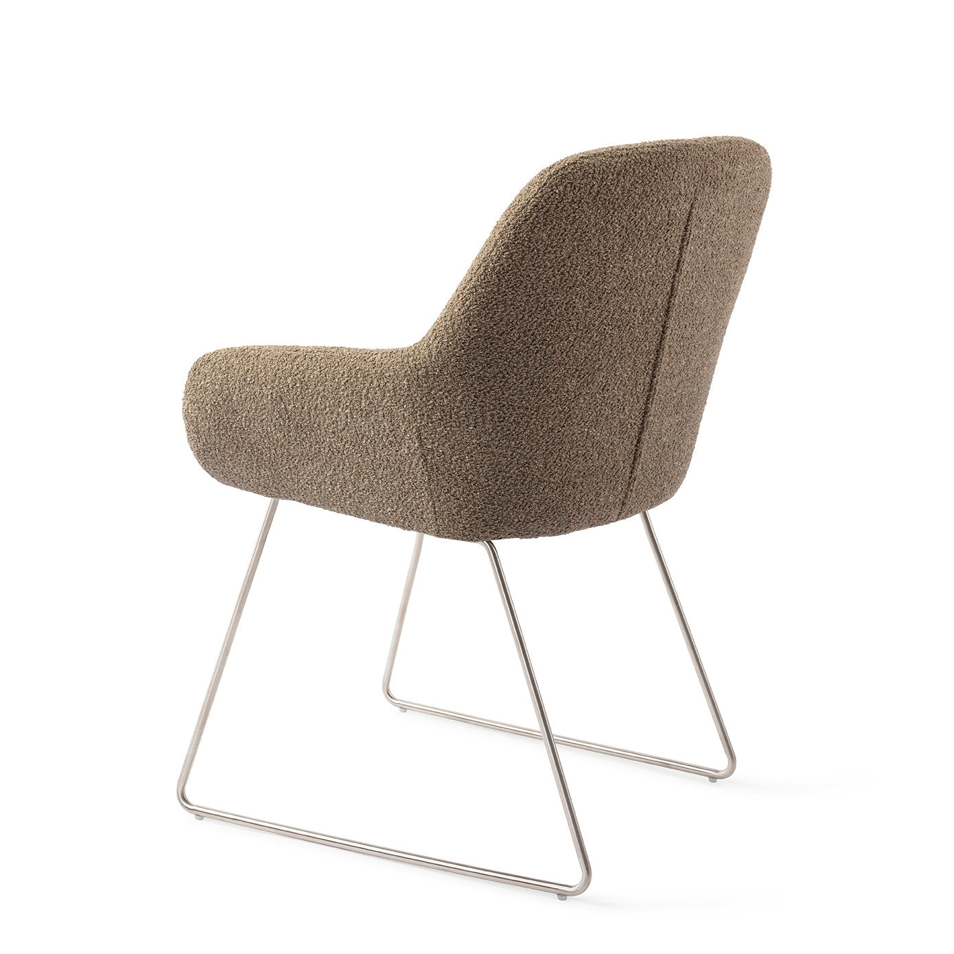 Jesper Home Kushi Moss Meadow Eetkamerstoel - Slide Steel - KwaliteitWonen.nl