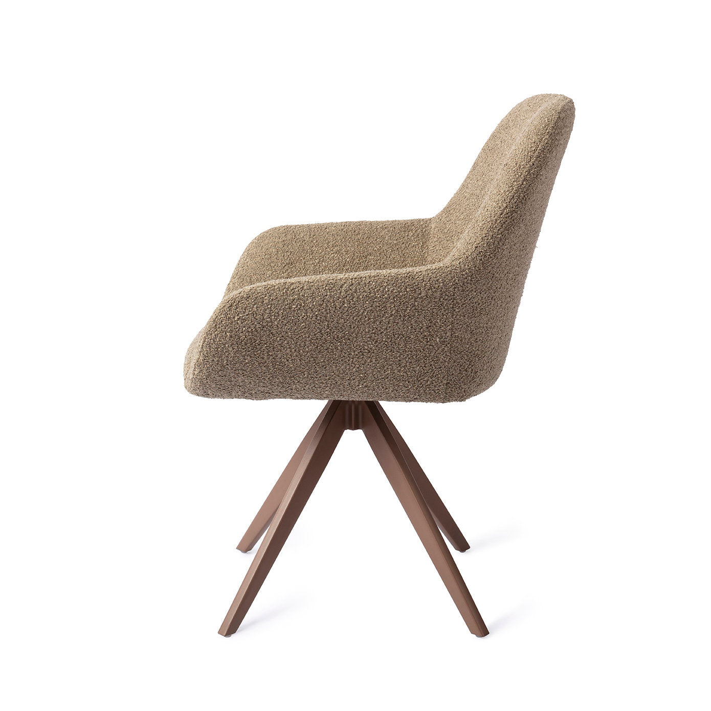 Jesper Home Kushi Moss Meadow Eetkamerstoel - Turn Brown - KwaliteitWonen.nl