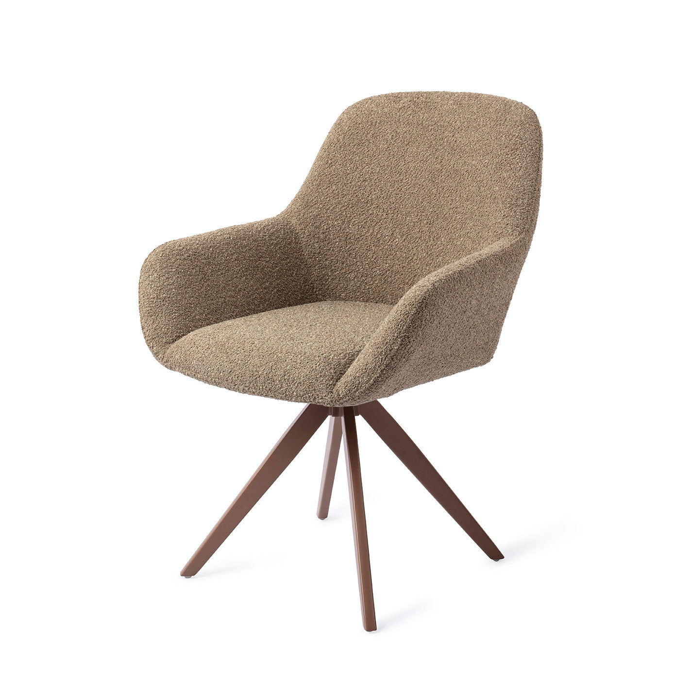 Jesper Home Kushi Moss Meadow Eetkamerstoel - Turn Brown - KwaliteitWonen.nl