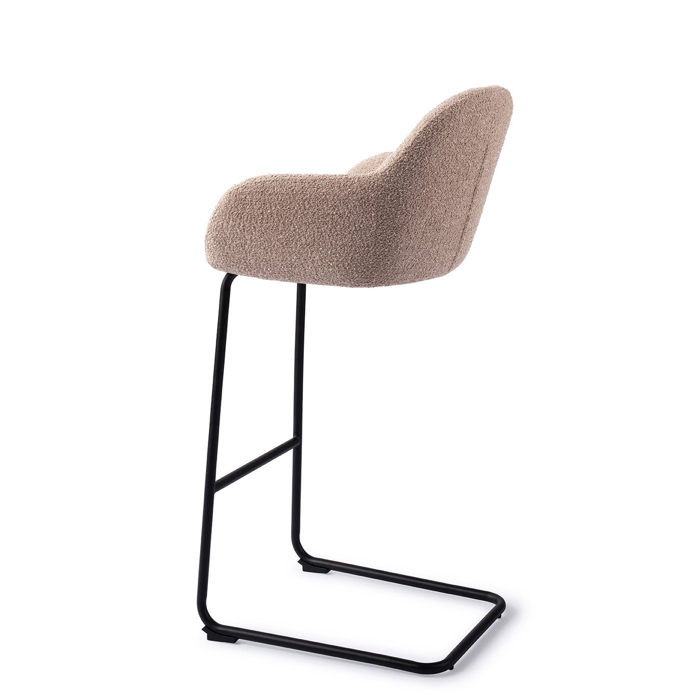 Jesper Home Kushi Stone Haze Barkruk (H) - Bar Arch Black - KwaliteitWonen.nl