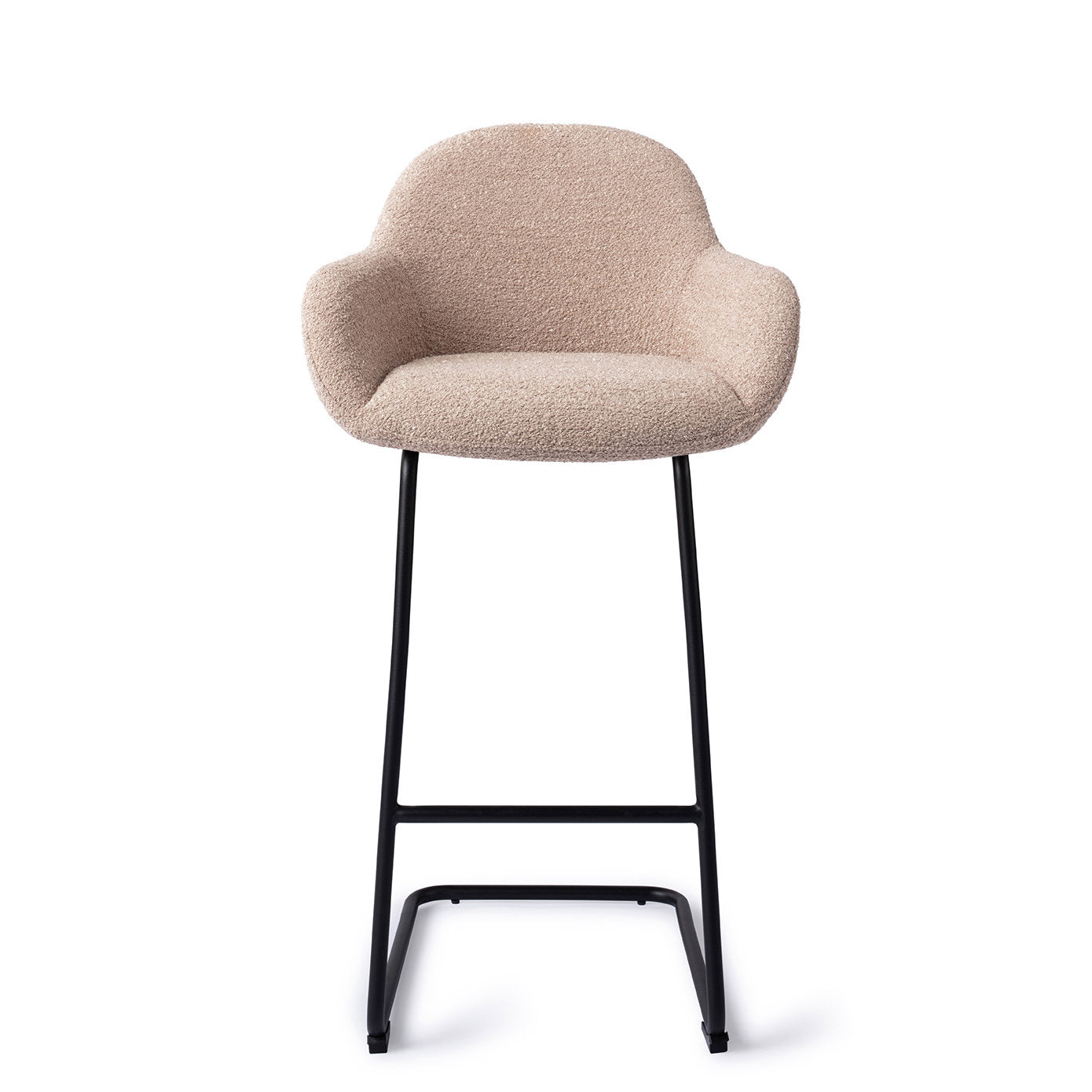 Jesper Home Kushi Stone Haze Barkruk (H) - Bar Arch Black - KwaliteitWonen.nl